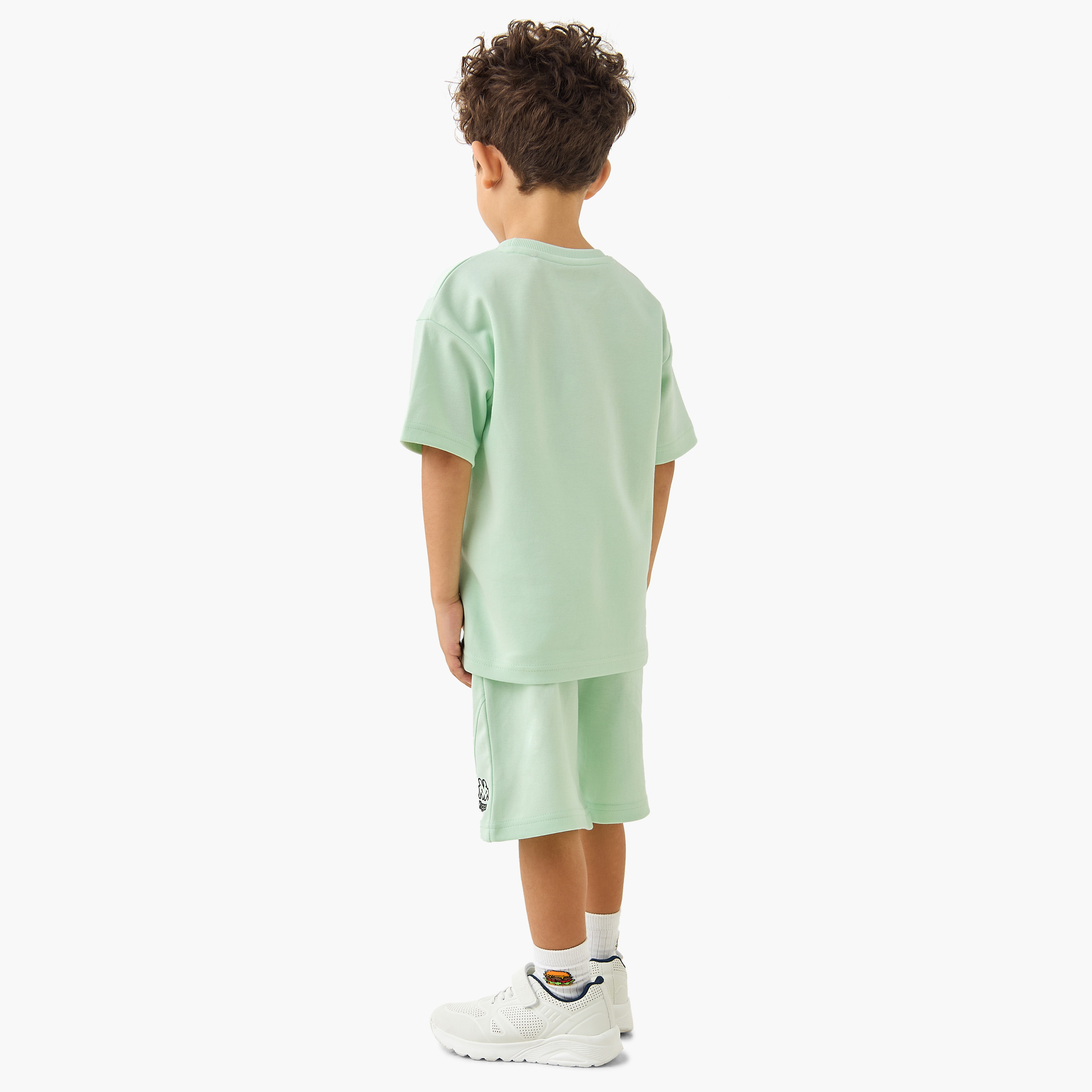 Kappa Logo Detail T-shirt and Shorts Set-baby-boys-clothing-sportswear-sets-image-4