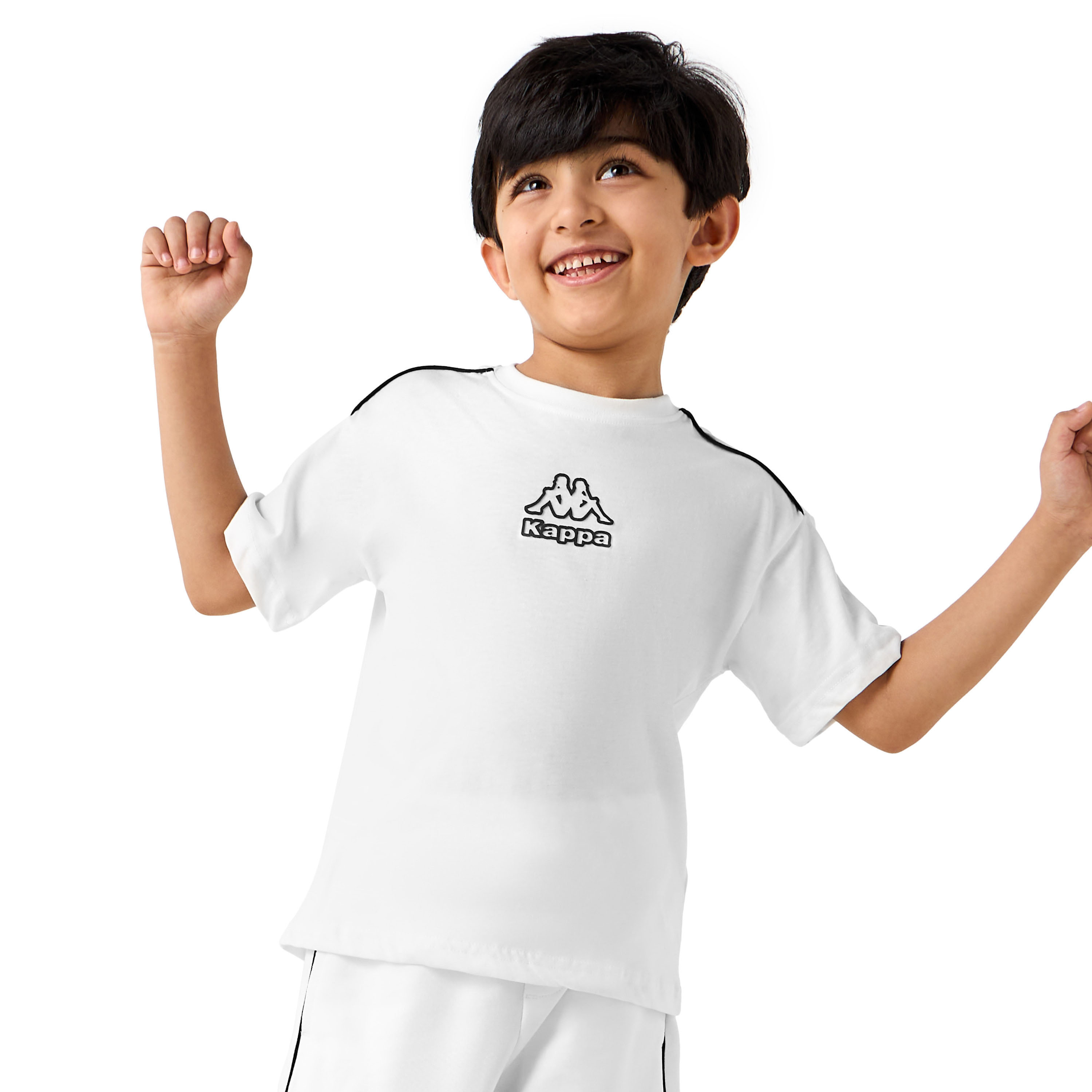 Kappa Logo Detail T-shirt and Shorts Set-boys-clothing-sportswear-sets-image-2