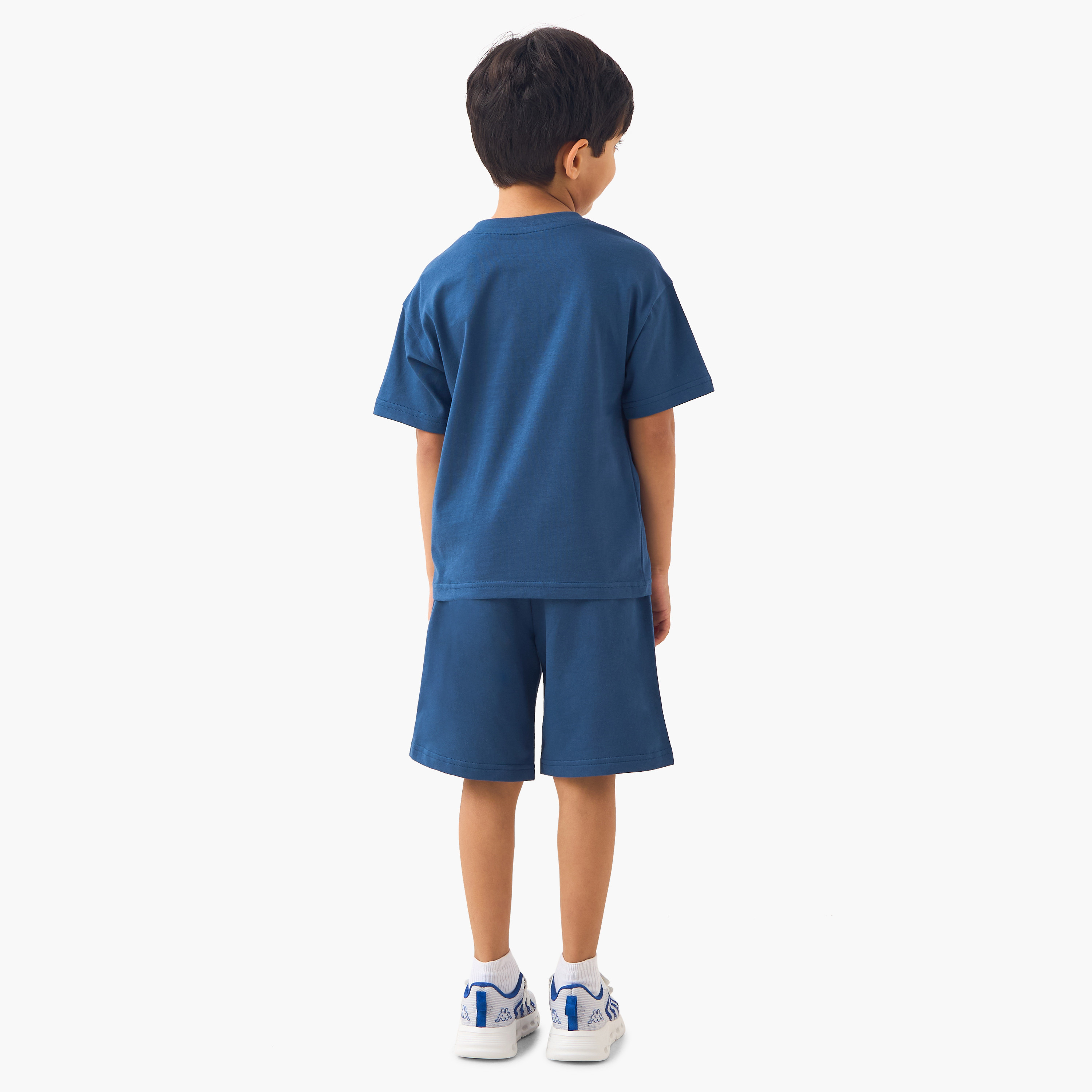 Kappa Logo Print T-shirt and Shorts Set-boys-clothing-sportswear-sets-image-4