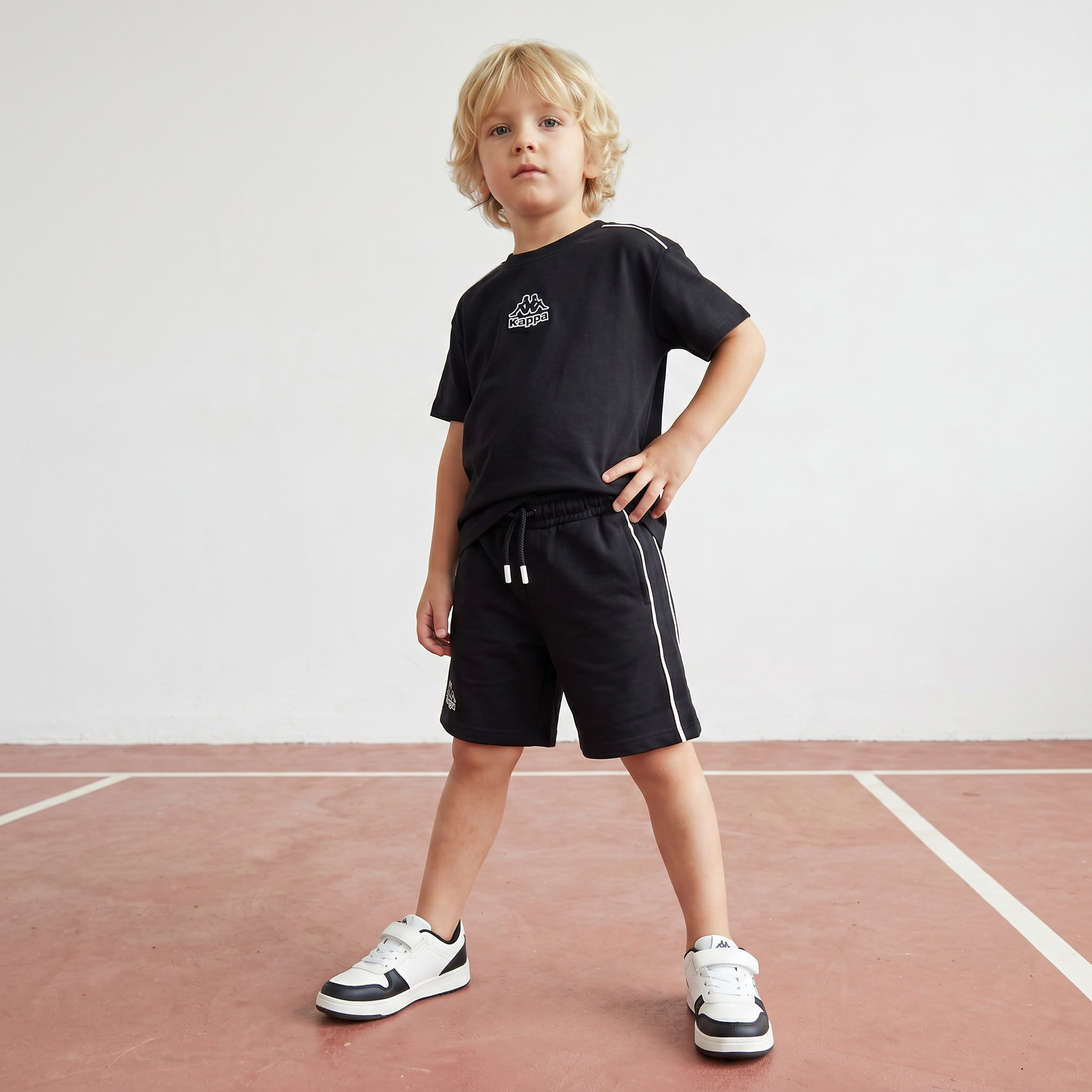 Kappa Logo Print T-shirt and Shorts Set-baby-boys-clothing-sportswear-sets-image-7