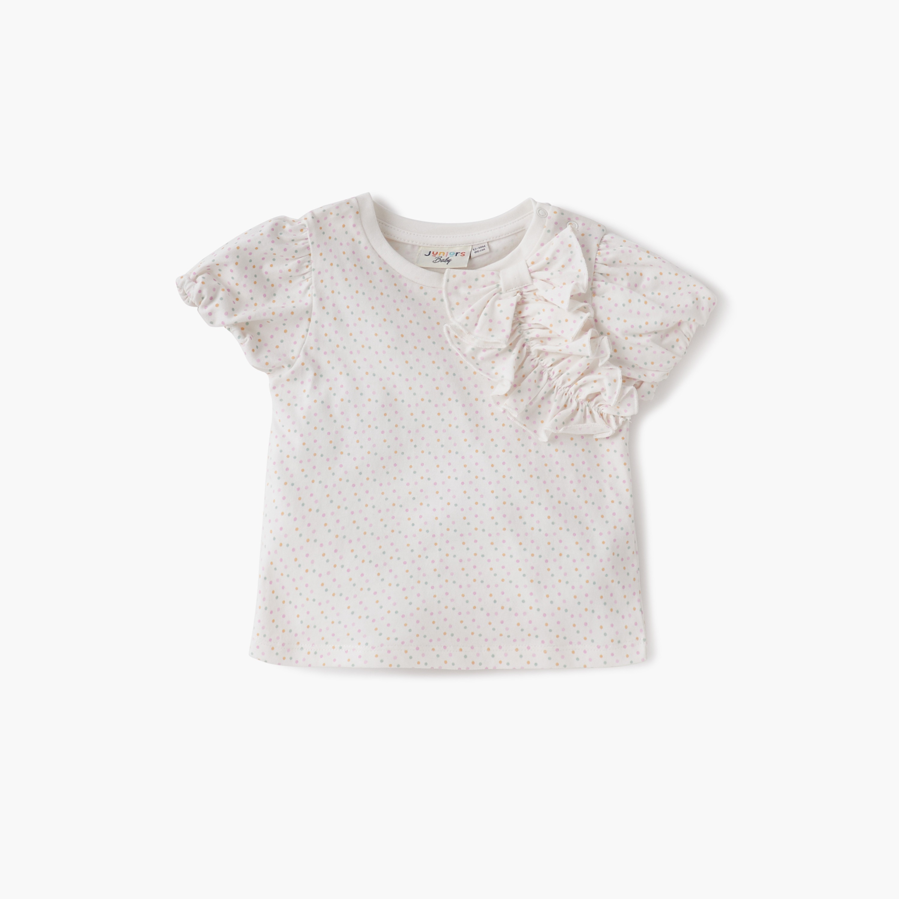 Juniors Floral Print T-shirt - Set of 3-baby-girls-clothing-tshirts-image-3