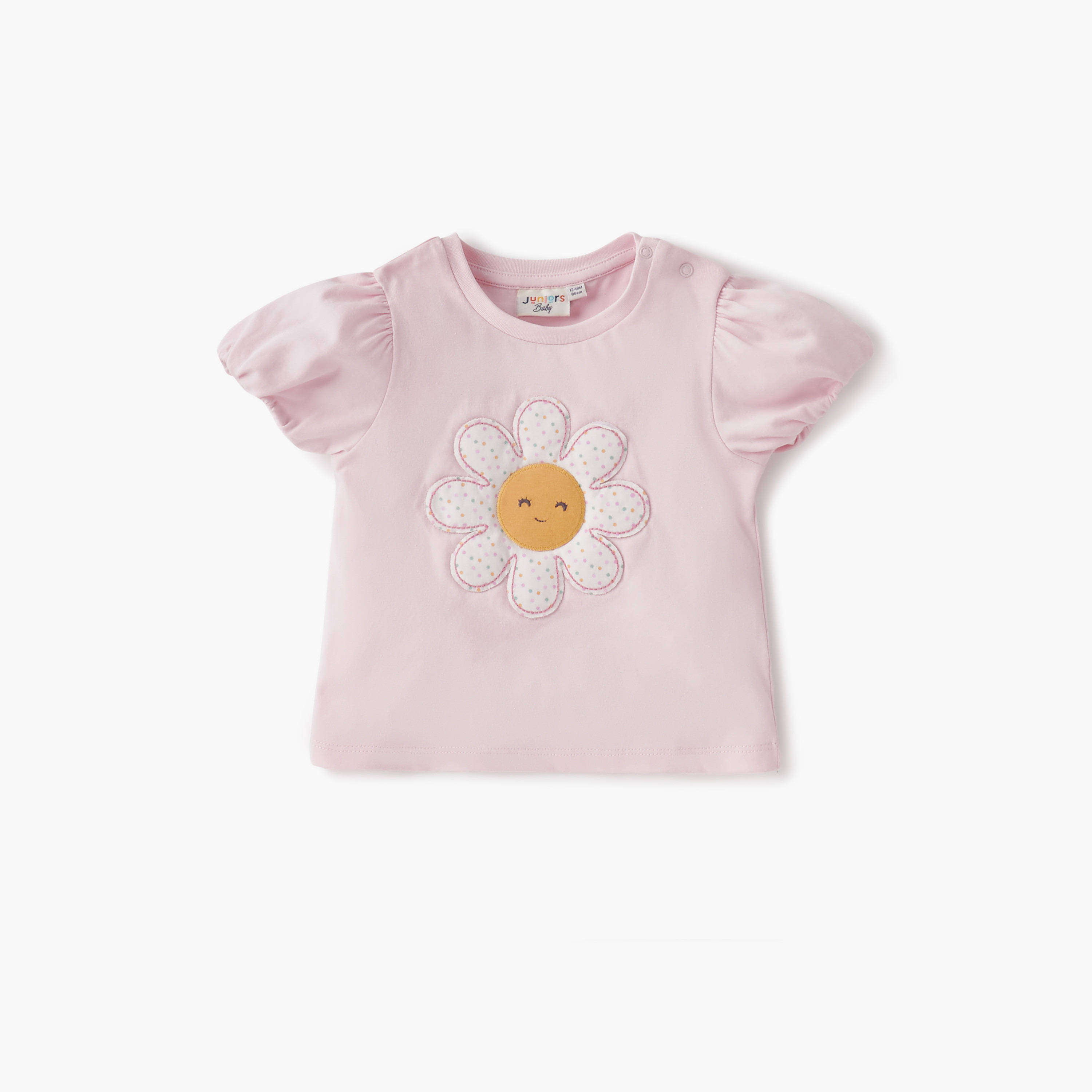 Juniors Floral Print T-shirt - Set of 3-baby-girls-clothing-tshirts-image-4