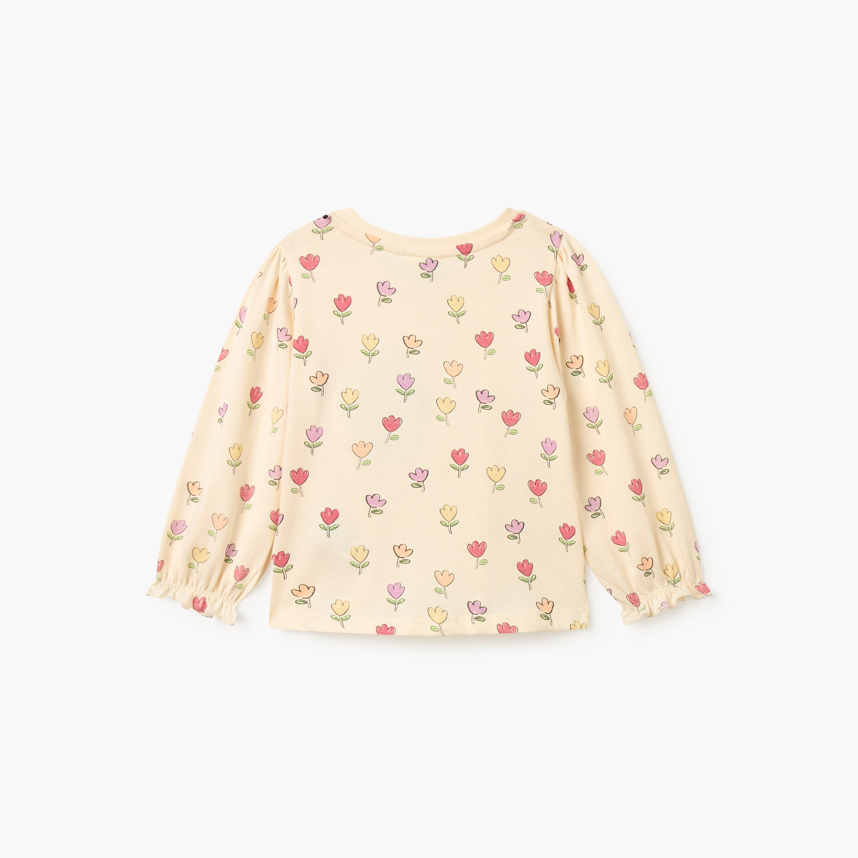 تيشيرت بأكمام طويلة وطبعات زهرية من جونيورز-baby-girls-clothing-tshirts-image-2