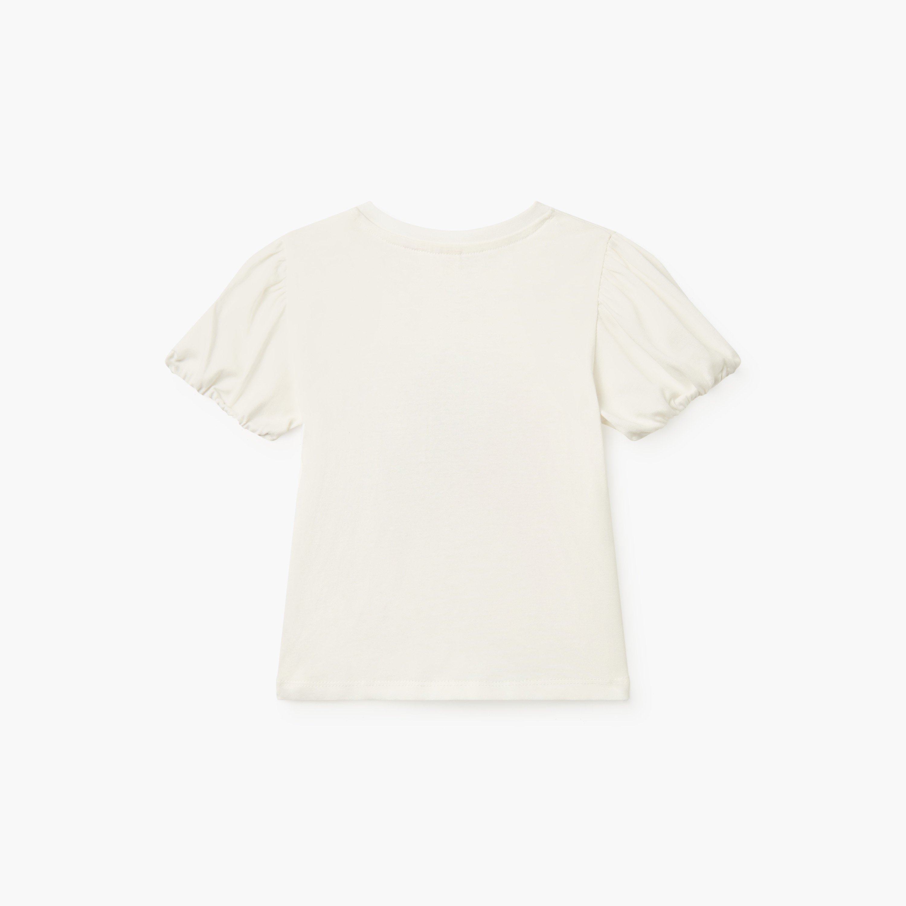 Juniors Snail Print T-shirt with Short Sleeves and Round Neck-baby-girls-clothing-tshirts-image-2