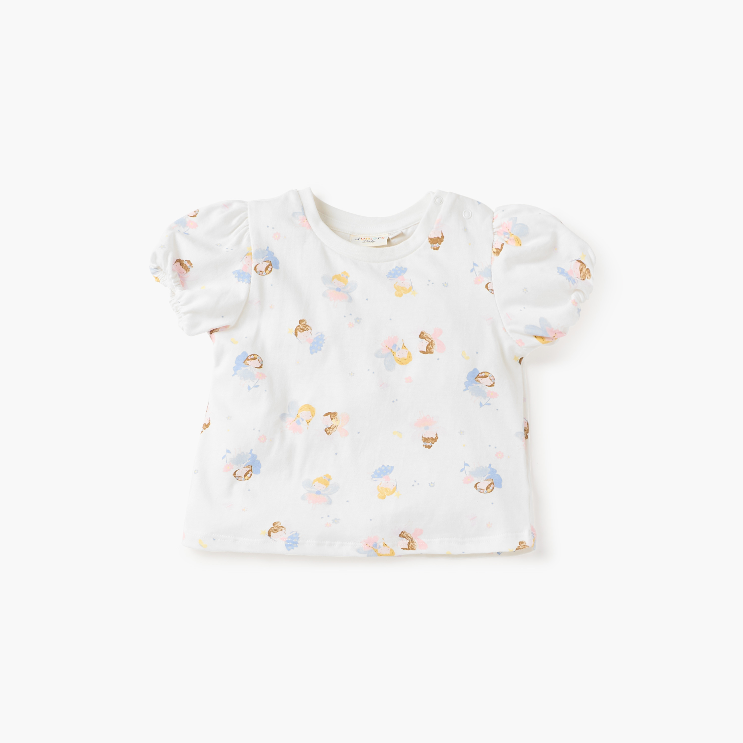 Juniors Fairy Print Top with Short Sleeves - Set of 2-baby-girls-clothing-tshirts-image-3