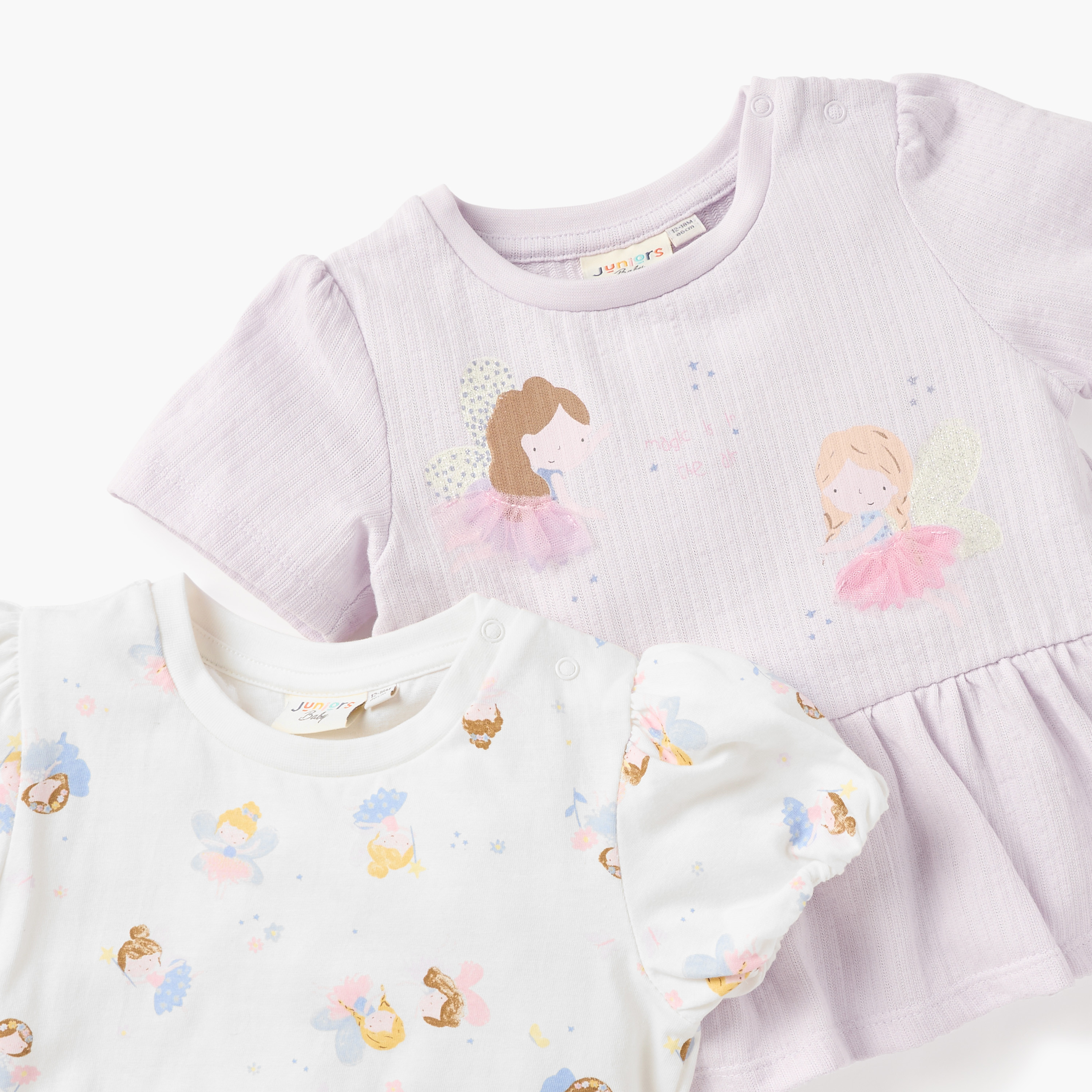 Juniors Fairy Print Top with Short Sleeves - Set of 2-baby-girls-clothing-tshirts-image-4