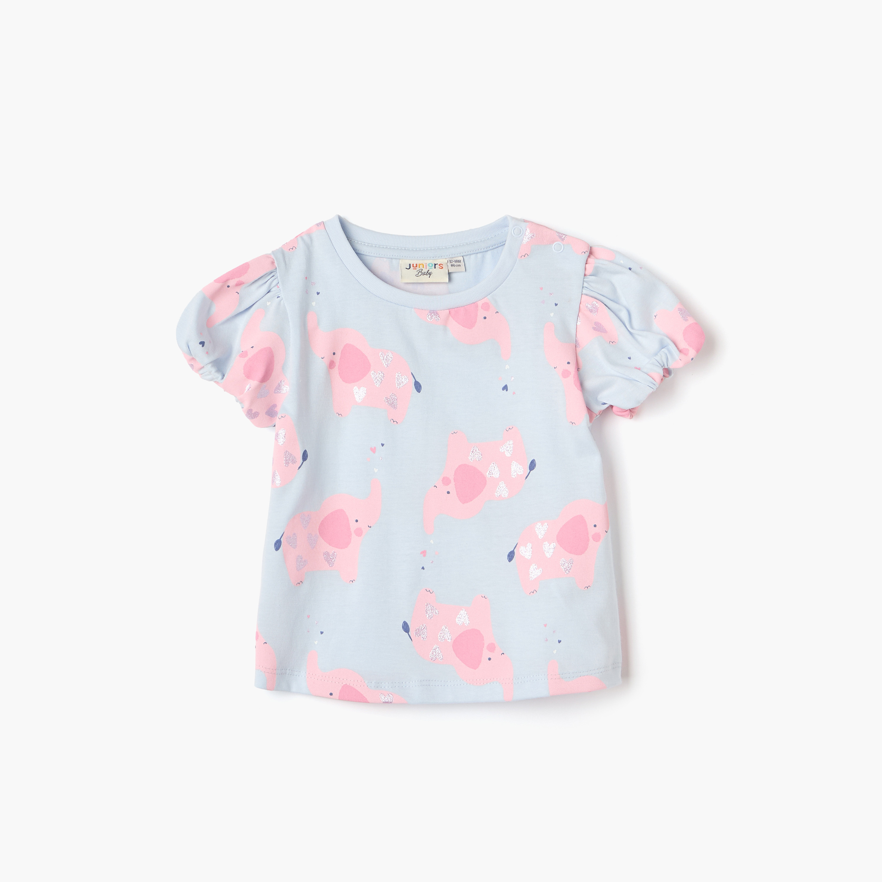 تيشيرت بطبعات فيل من جونيورز-baby-girls-clothing-tshirts-image-1
