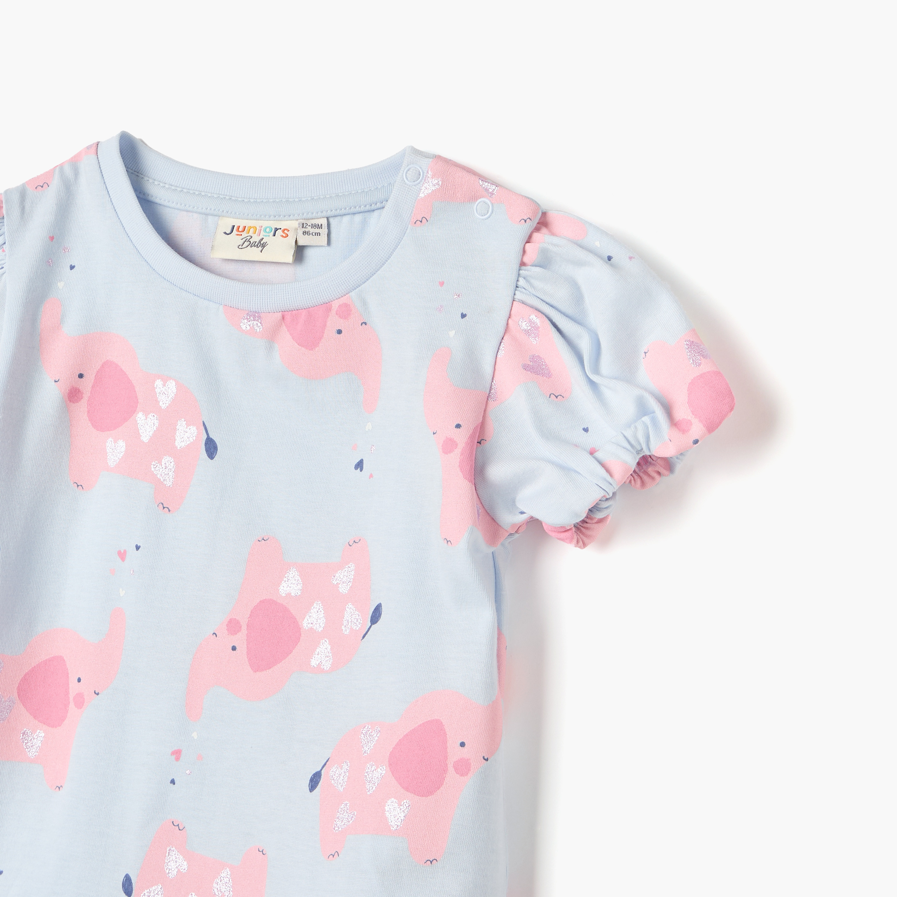 Juniors All-Over Elephant Print T-shirt-baby-girls-clothing-tshirts-image-3