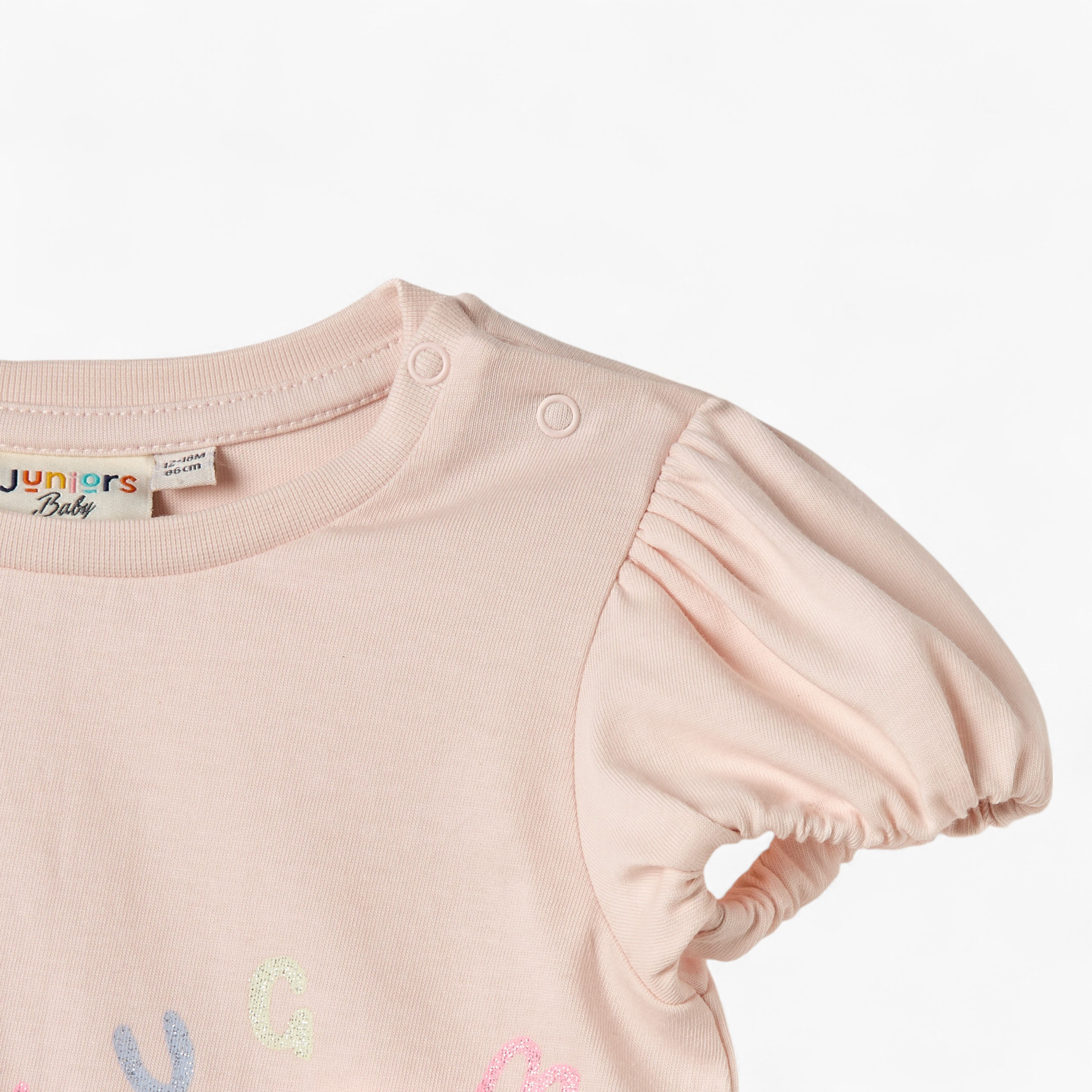 Juniors Cactus Print T-shirt with Short Sleeves-baby-girls-clothing-tshirts-image-3