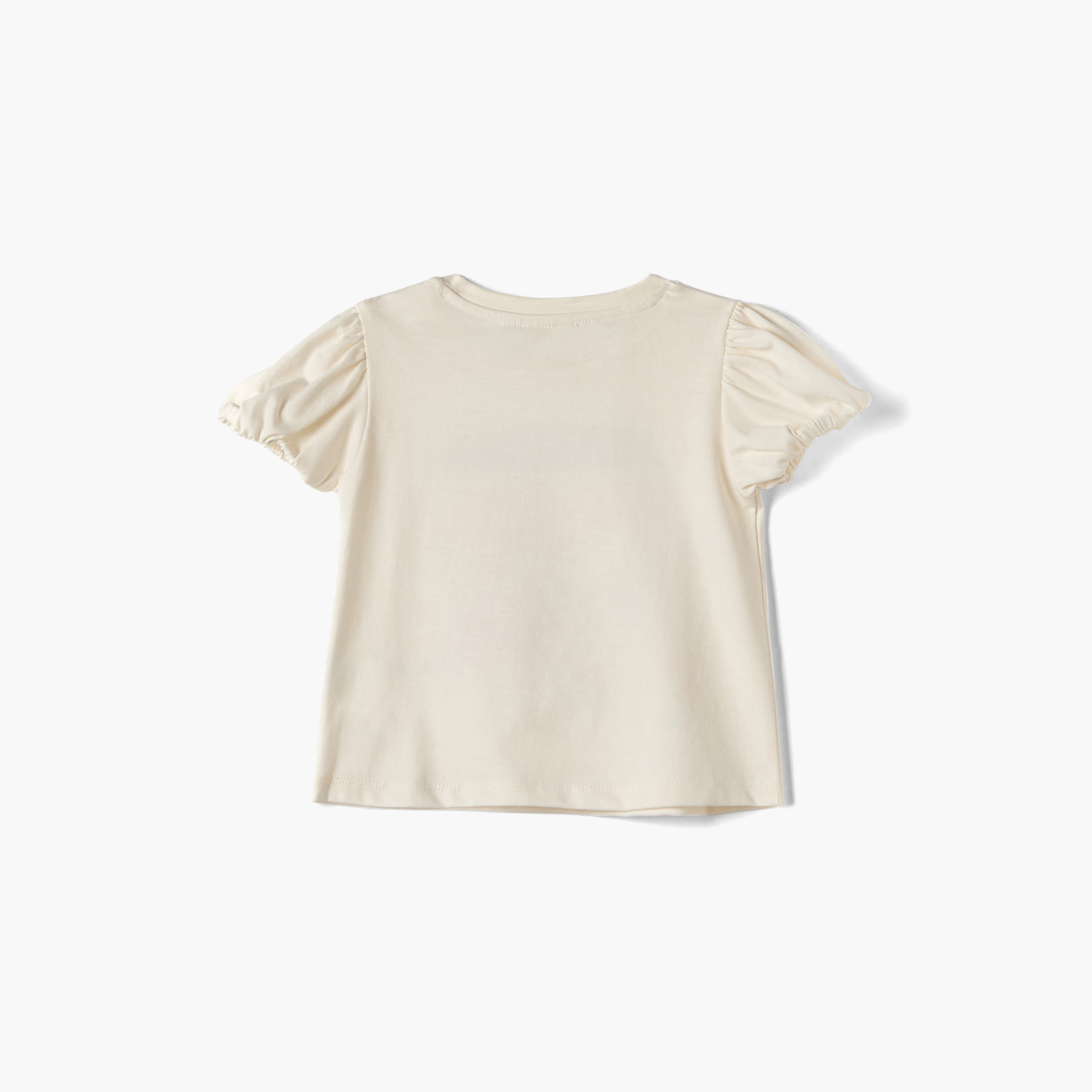 Juniors Printed T-shirt with Short Sleeves-baby-girls-clothing-tshirts-image-2