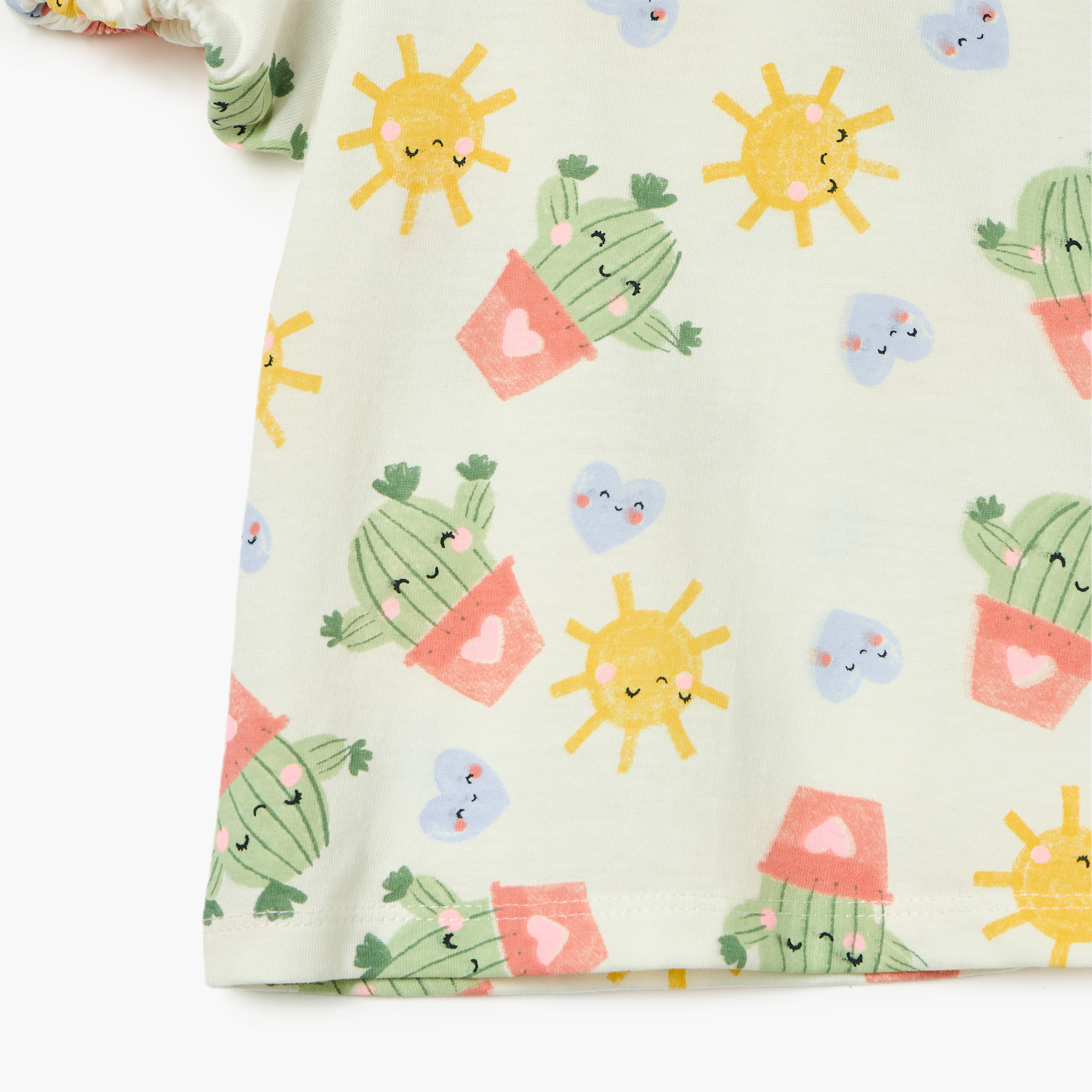 Juniors Printed T-shirt with Short Sleeves-baby-girls-clothing-tshirts-image-4
