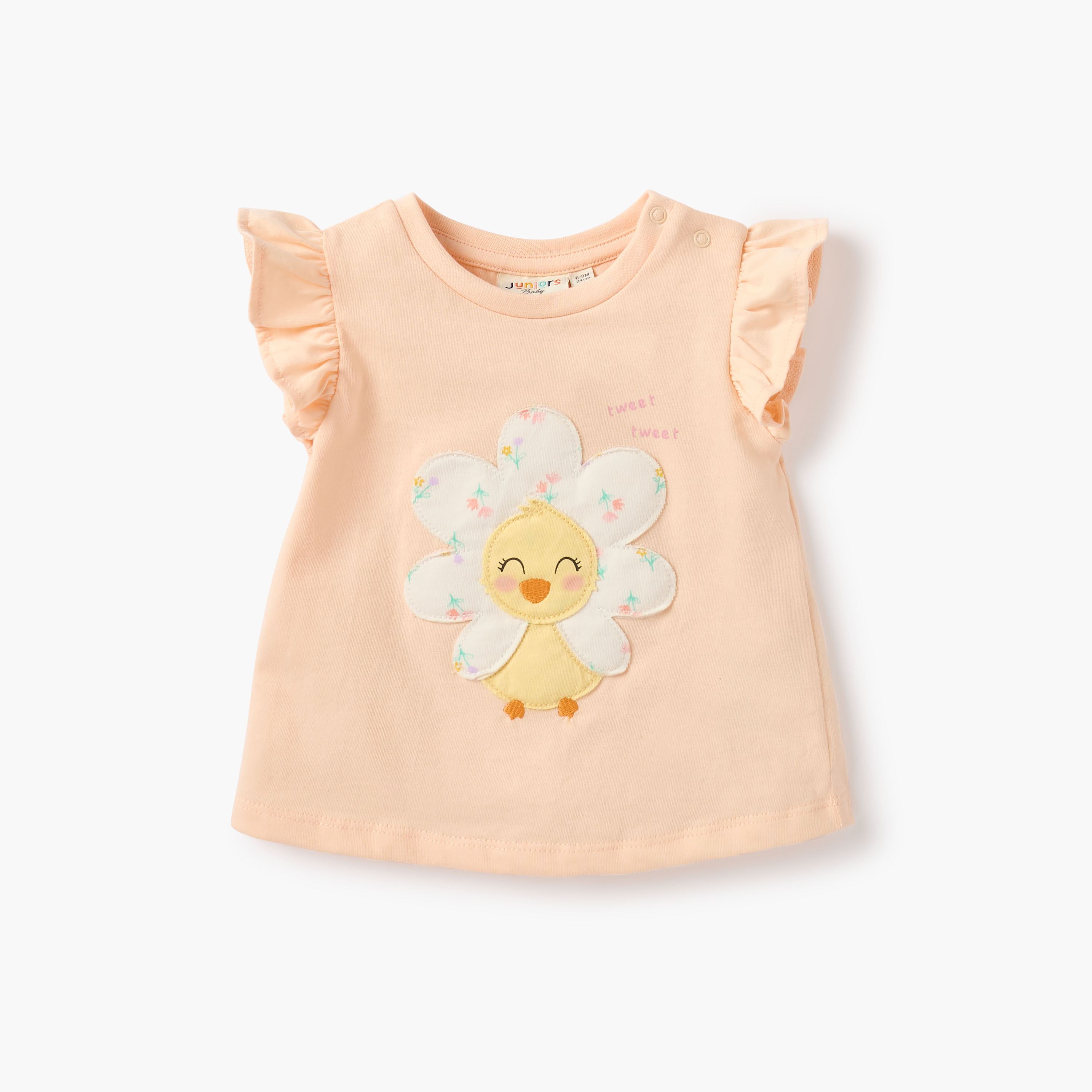 Juniors Assorted T-shirt with Short Sleeves - Set of 3-baby-girls-clothing-tshirts-image-2