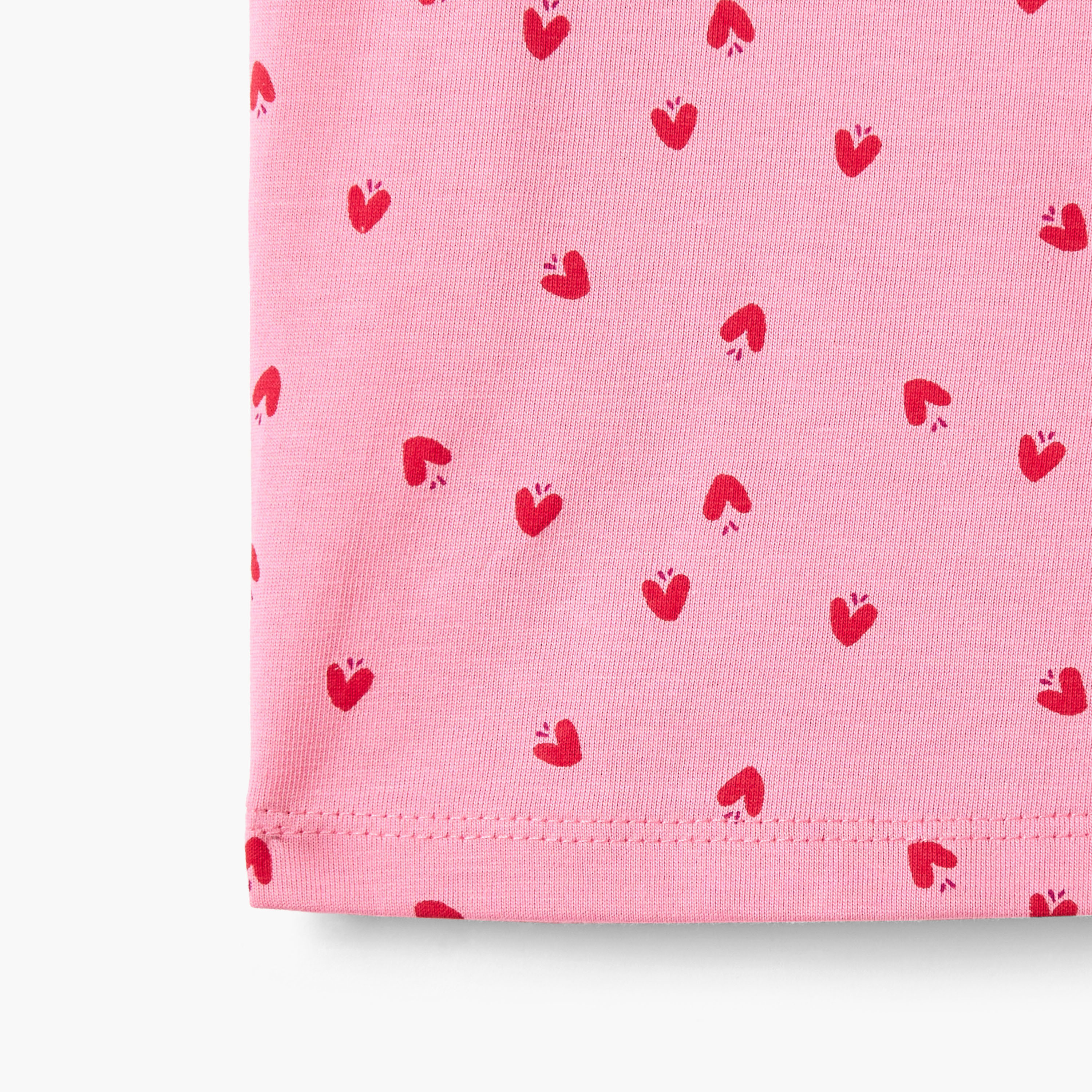 Juniors All-Over Heart Print T-shirt with Balloon Sleeves-baby-girls-clothing-tshirts-image-4