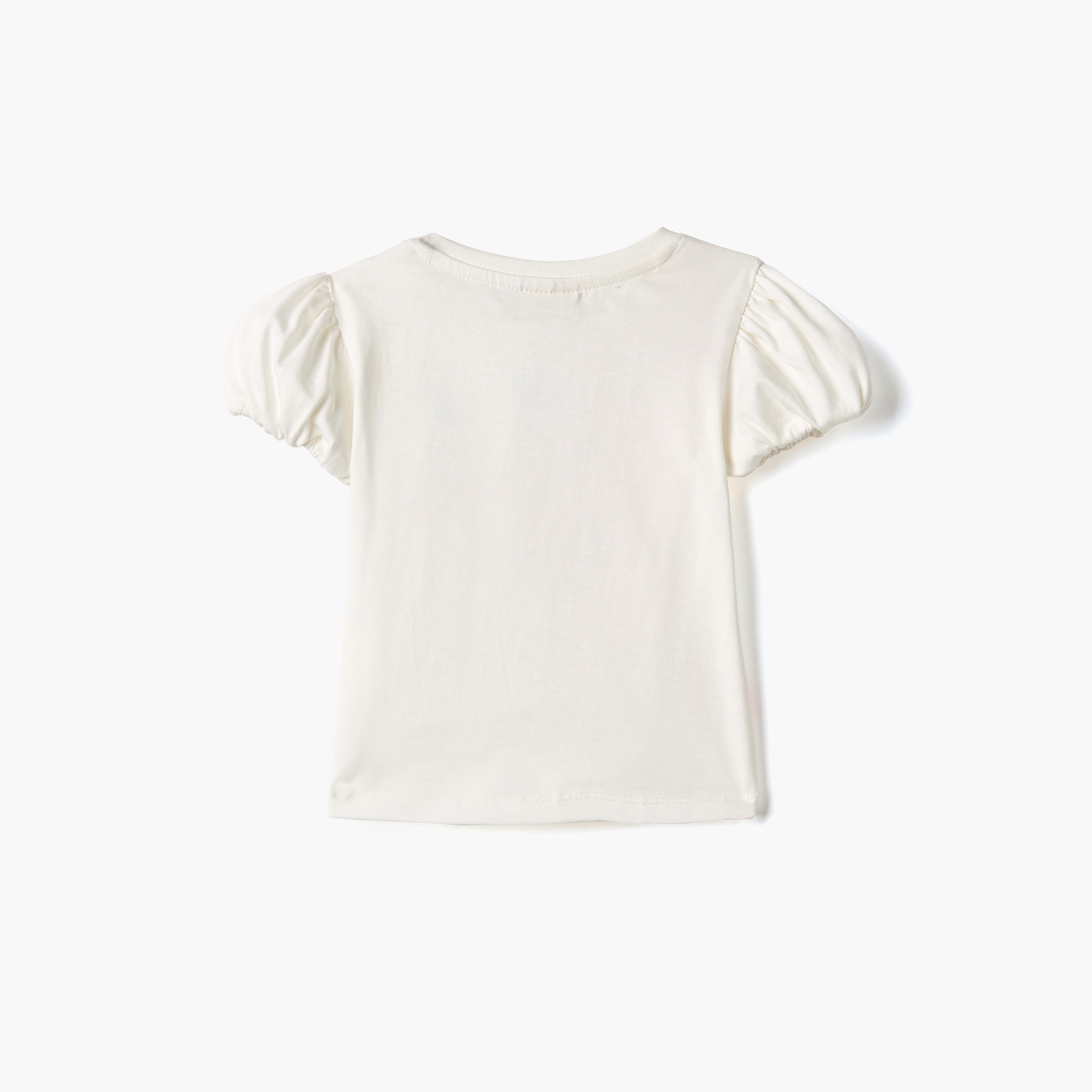 تيشيرت بطبعات قطة وأكمام بالون من جونيورز-baby-girls-clothing-tshirts-image-2