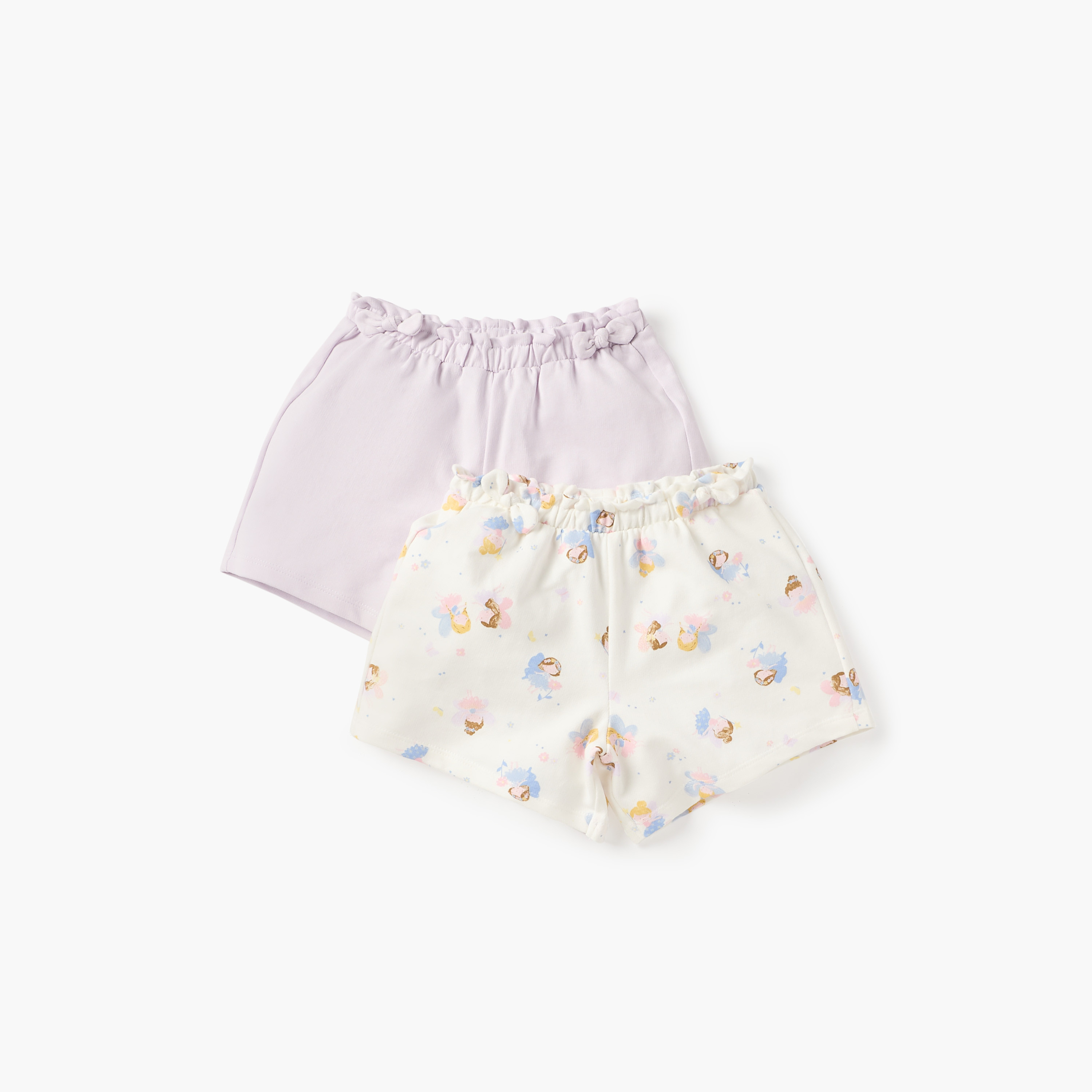 Juniors Assorted Shorts with Bow Detail and Elasticated Waistband - Set of 2-baby-girls-clothing-bottoms-shorts-image-1