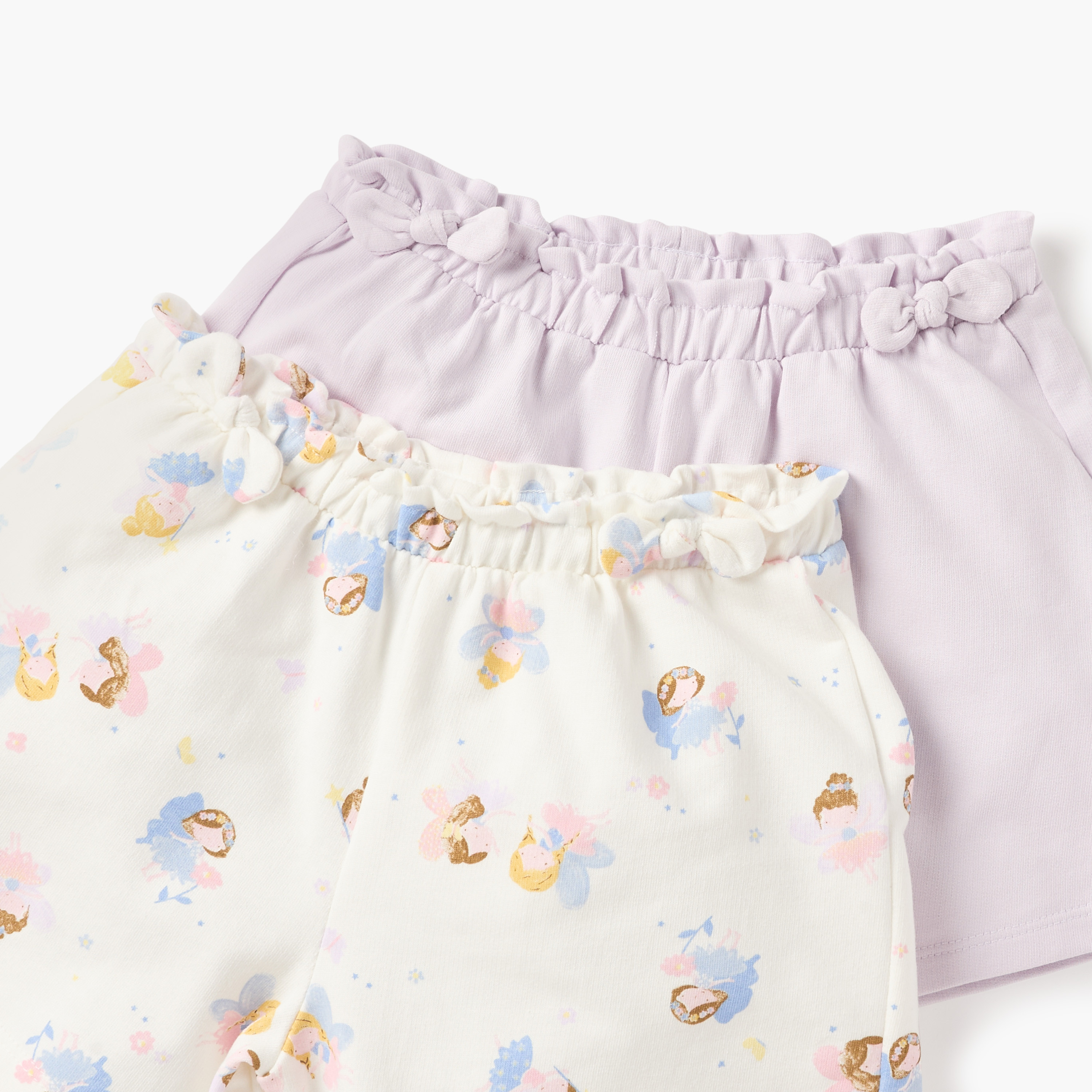 Juniors Assorted Shorts with Bow Detail and Elasticated Waistband - Set of 2-baby-girls-clothing-bottoms-shorts-image-4