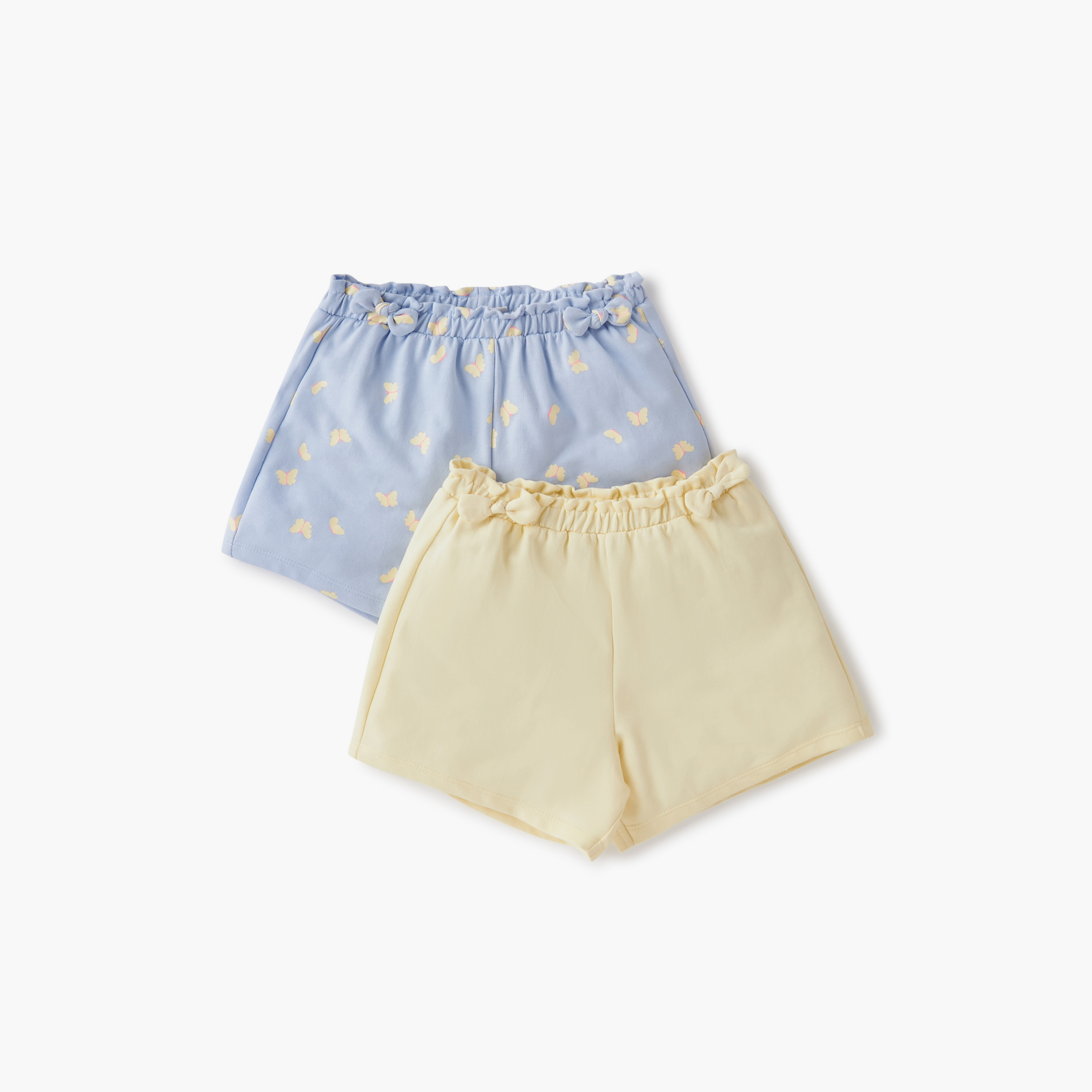 Juniors Assorted Shorts with Elasticated Waistband and Bow Detail - Set of 2-baby-boys-clothing-bottoms-shorts-image-1