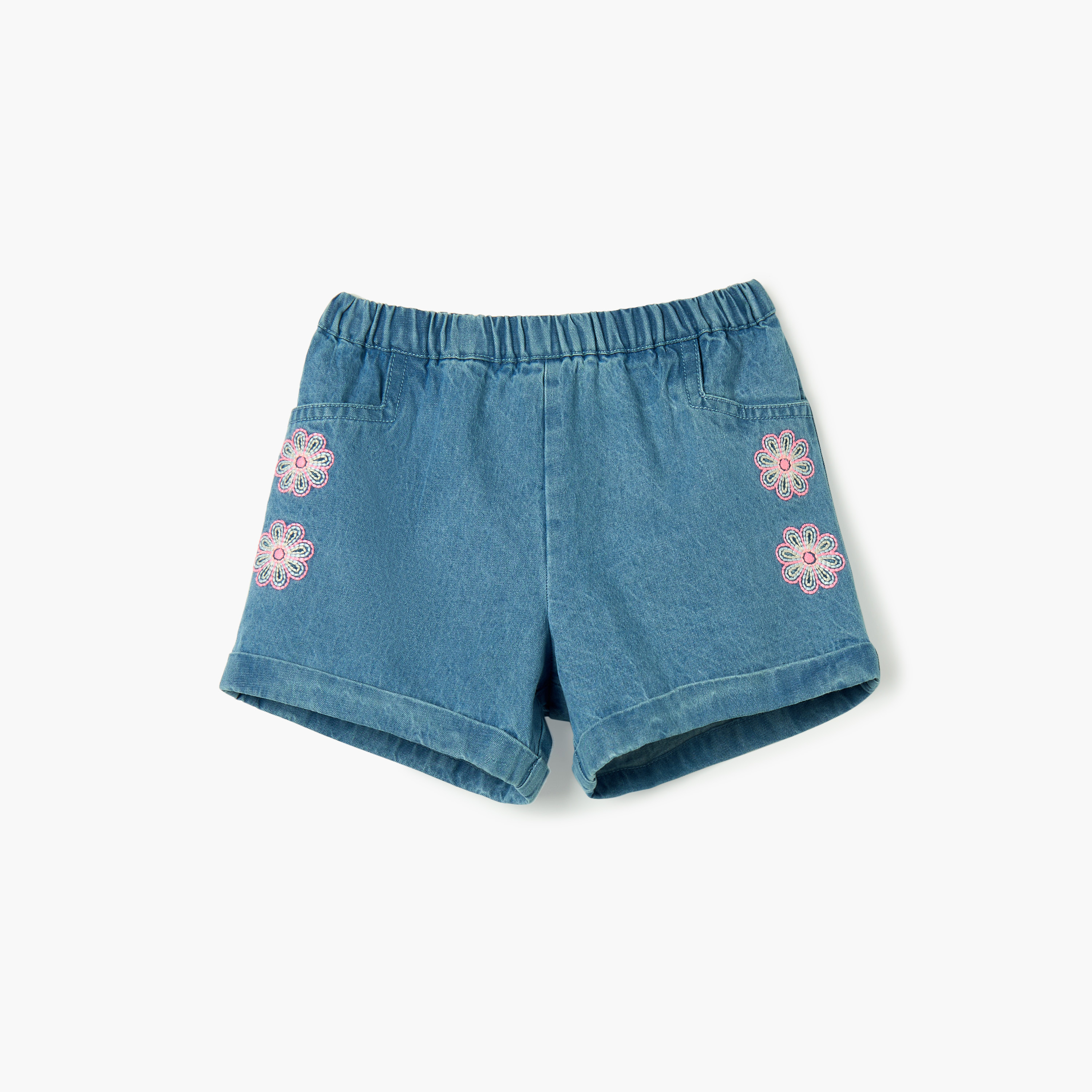 Juniors Girls Denim Shorts-baby-girls-clothing-bottoms-shorts-image-1