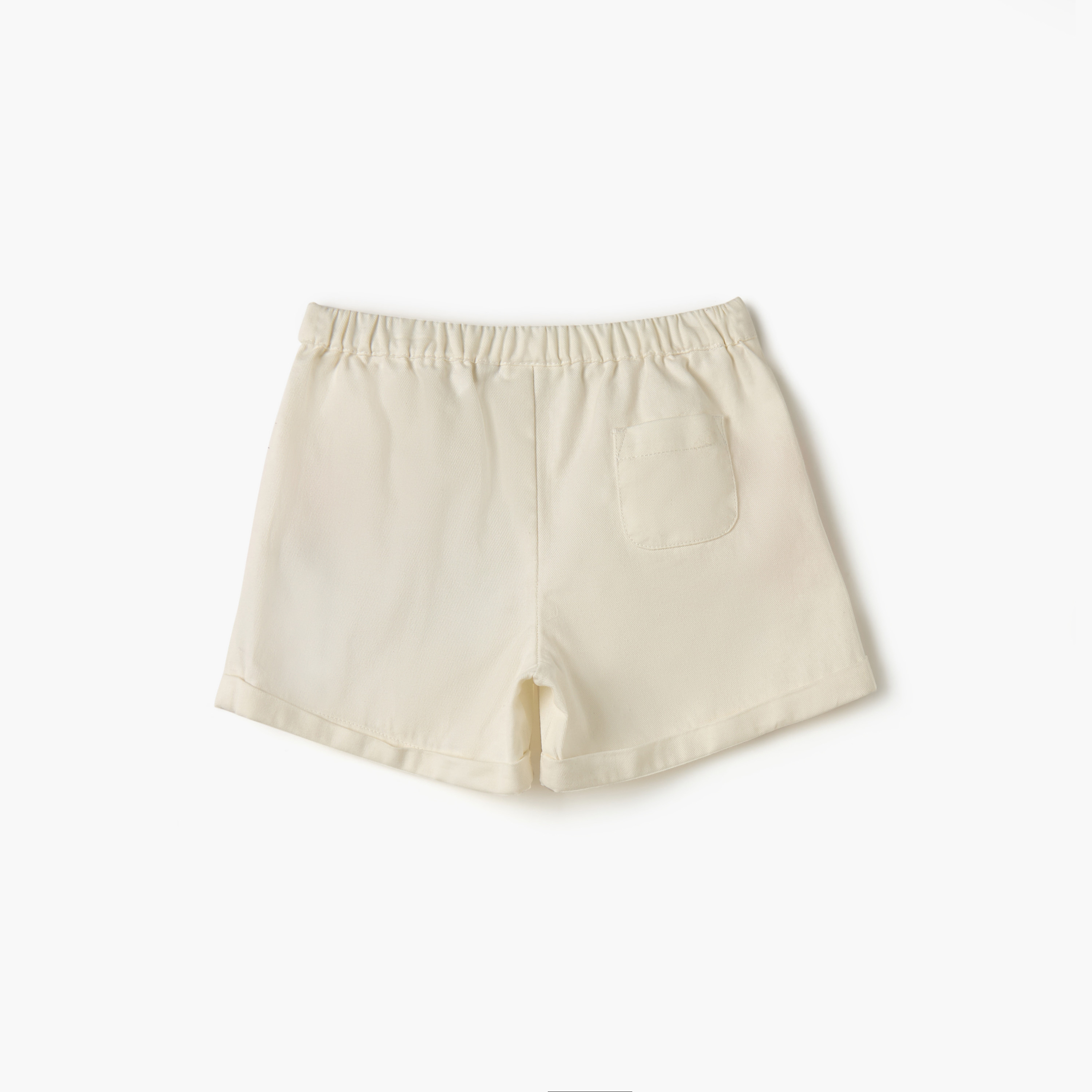 Juniors Floral Embroidered Denim Shorts with Elasticated Waistband-baby-girls-clothing-bottoms-shorts-image-2
