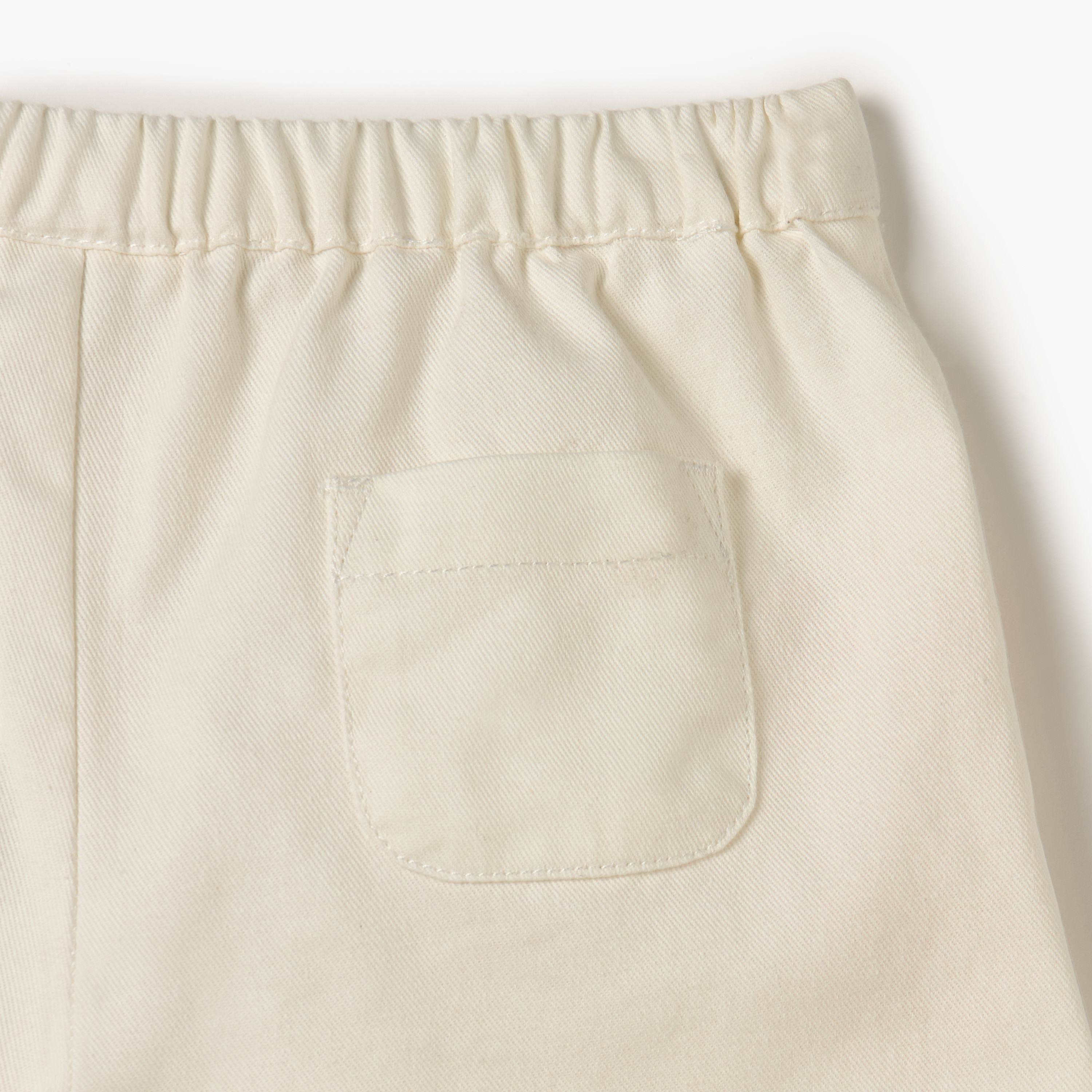 Juniors Floral Embroidered Denim Shorts with Elasticated Waistband-baby-girls-clothing-bottoms-shorts-image-4