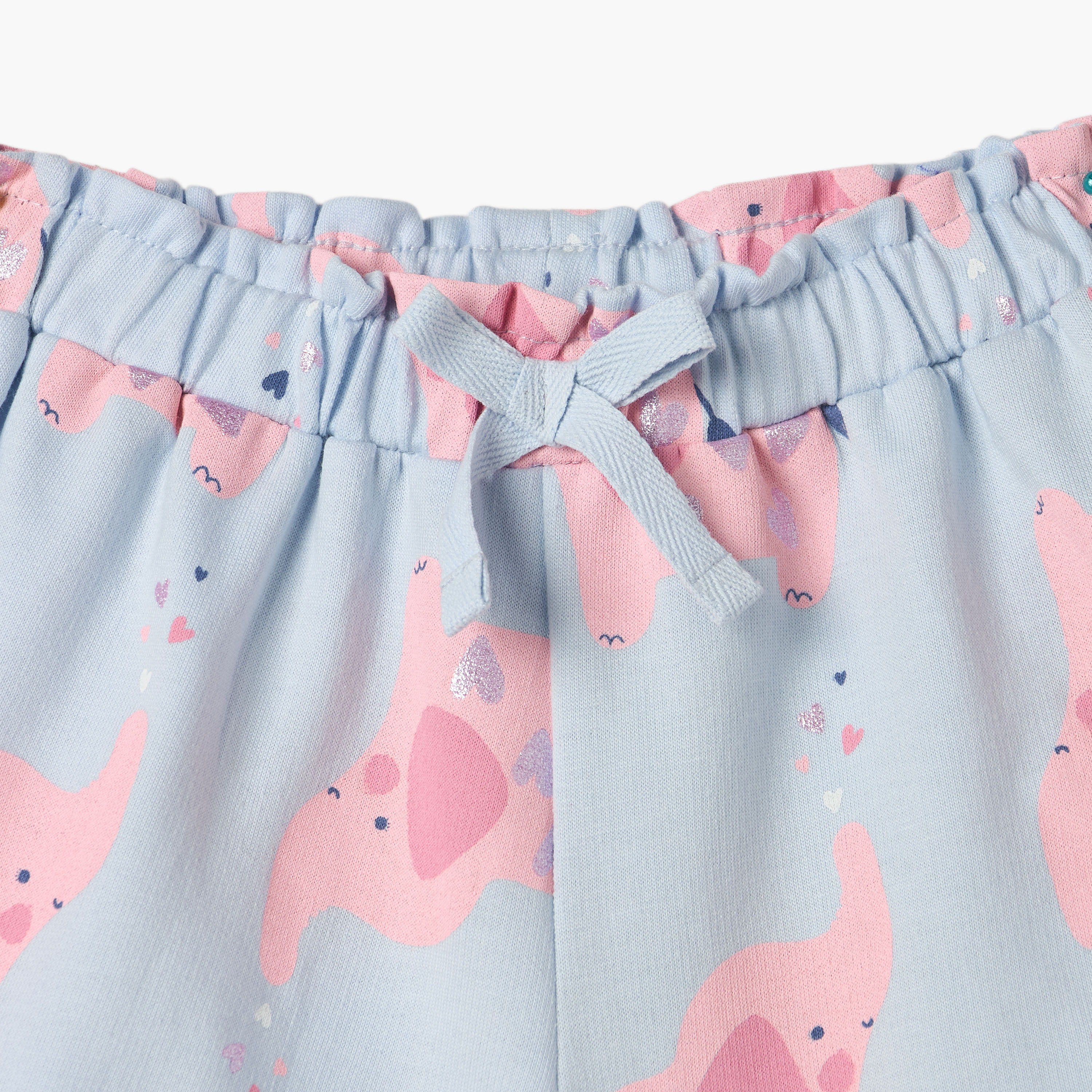 شورت بطبعات فيل ورباط إغلاق و حافة كشكش من جونيورز-baby-girls-clothing-bottoms-shorts-image-3