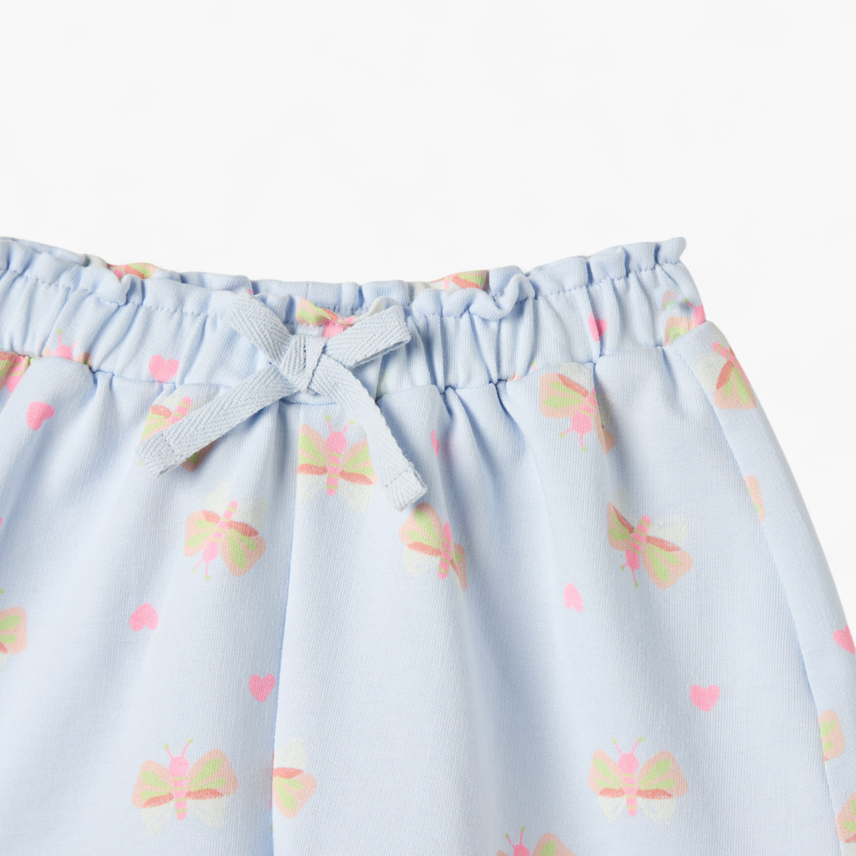 Juniors Butterfly Print Shorts with Ruffle and Drawstring Closure-baby-girls-clothing-bottoms-shorts-image-3