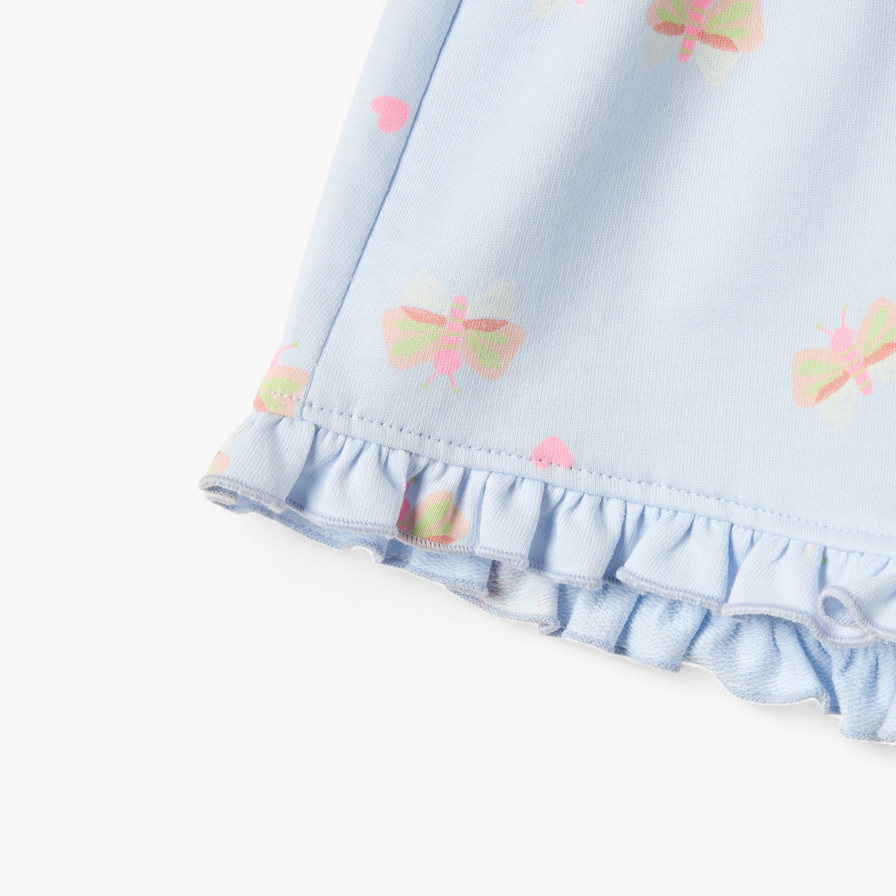 Juniors Butterfly Print Shorts with Ruffle and Drawstring Closure-baby-girls-clothing-bottoms-shorts-image-4