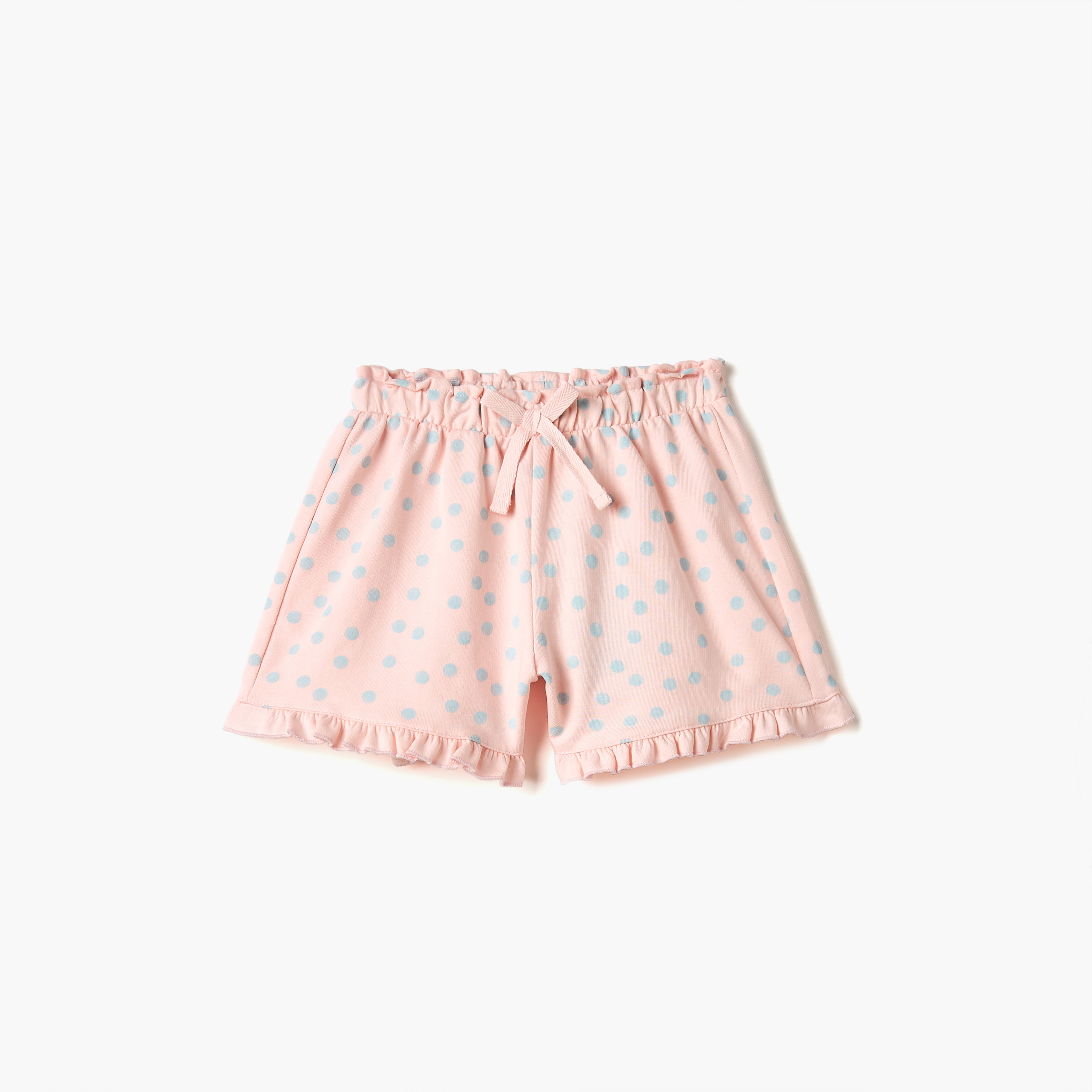 Juniors Butterfly Print Shorts with Ruffle and Drawstring Closure-baby-girls-clothing-bottoms-shorts-image-1