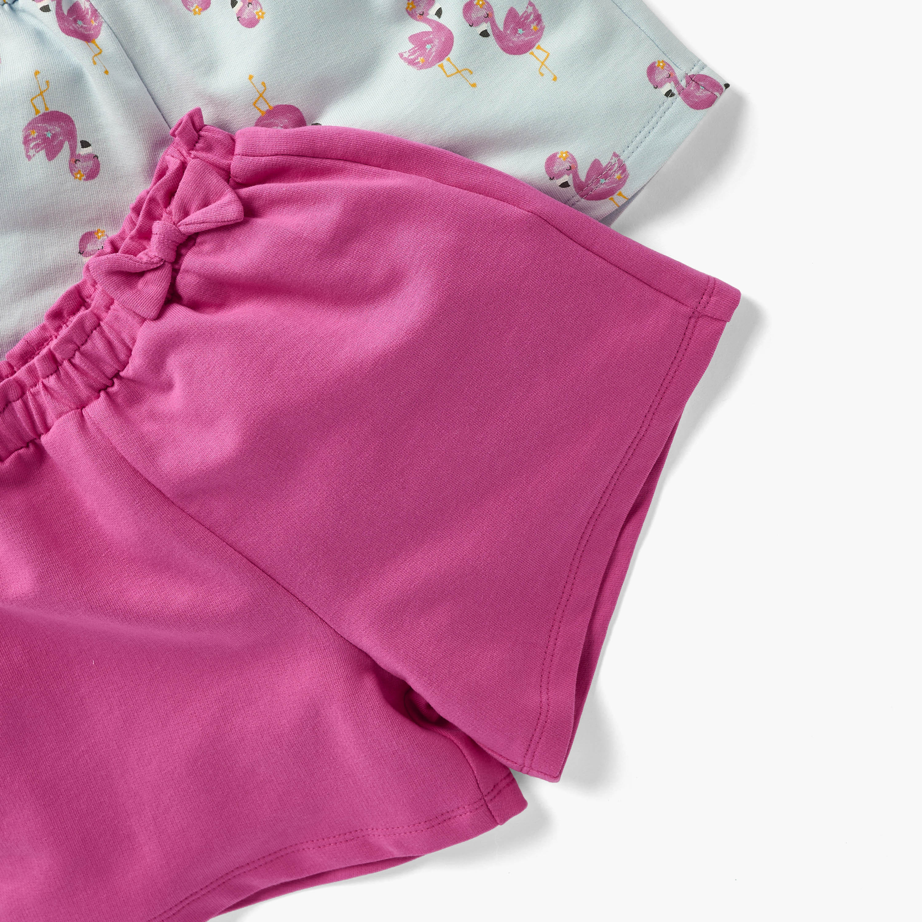 Assorted Shorts with Bow Detail and Elasticated Waist - Set of 2-baby-girls-clothing-bottoms-shorts-image-5