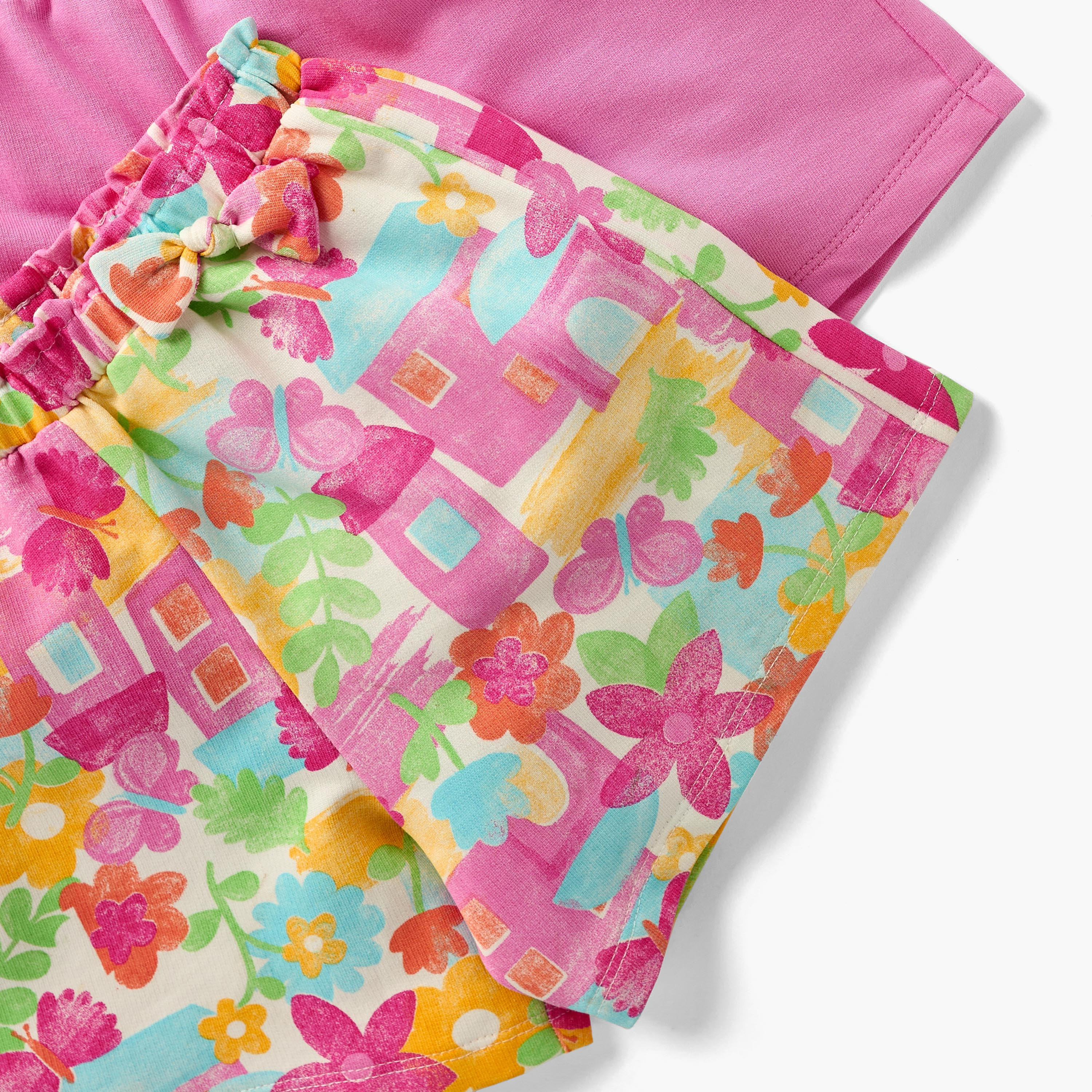 Juniors Assorted Shorts with Bow Detail and Elasticated Waist - Set of 2-baby-girls-clothing-bottoms-shorts-image-5