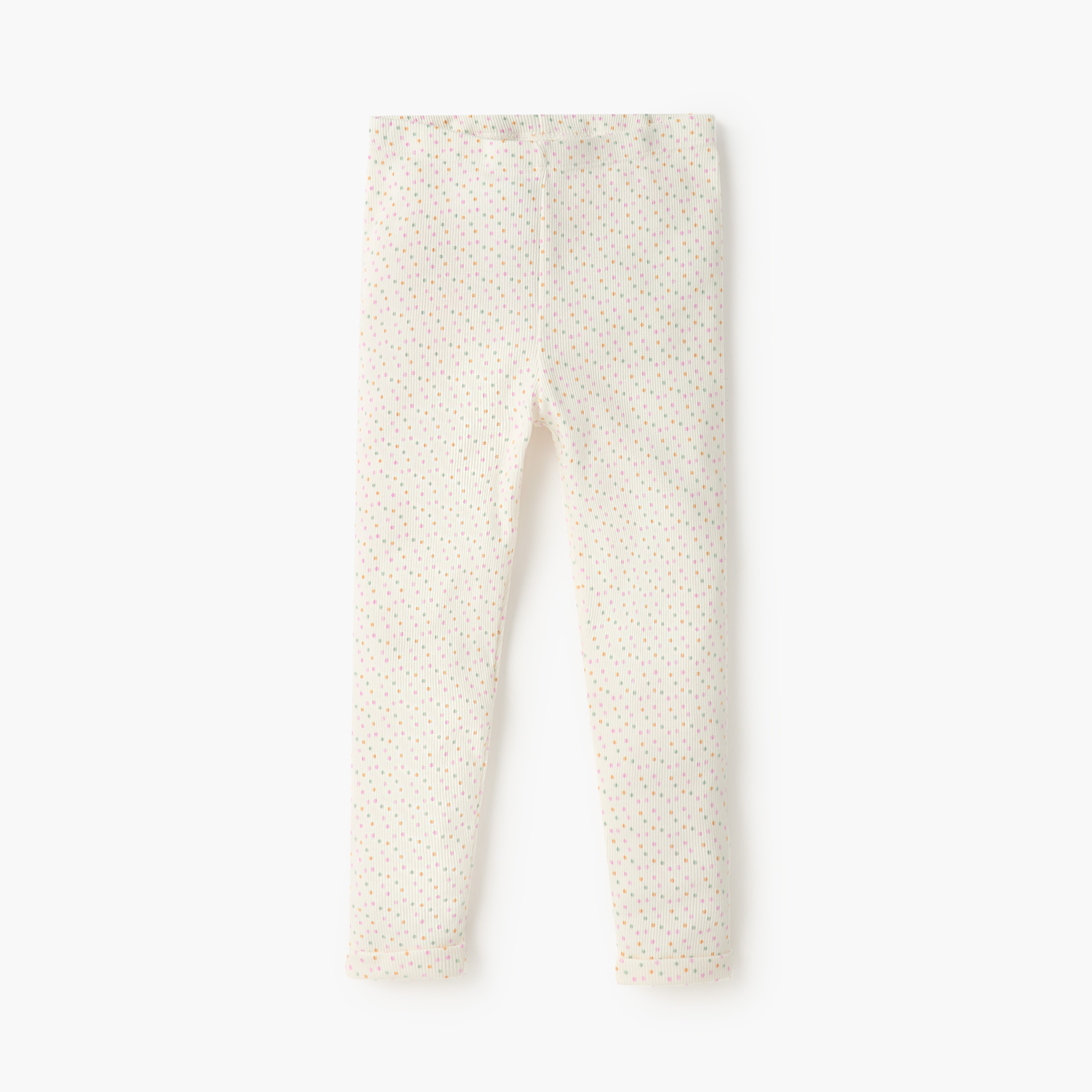 بنطلونات ليقنز مضلعة بخصر مطّاطي من جونيورز - طقم من قطعتين-baby-girls-clothing-bottoms-leggings-image-3