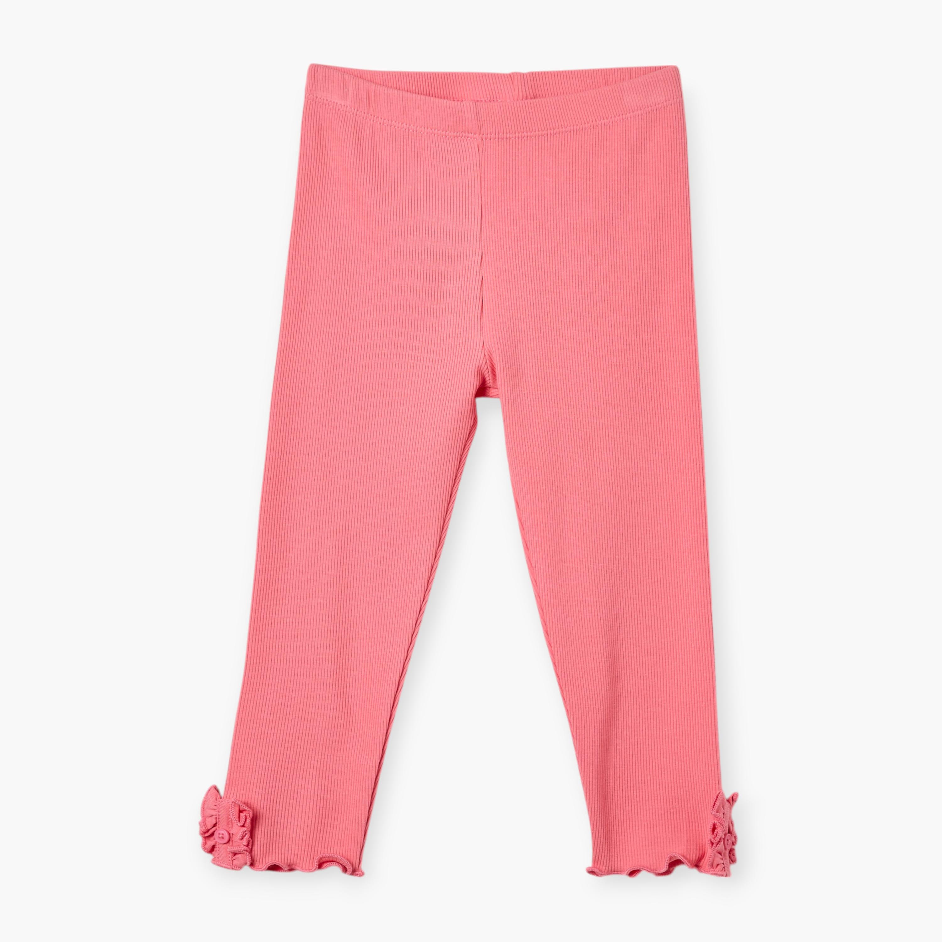 بنطلون ليقنز مضلع بخصر مطاطي من جونيورز-baby-girls-clothing-bottoms-leggings-image-1