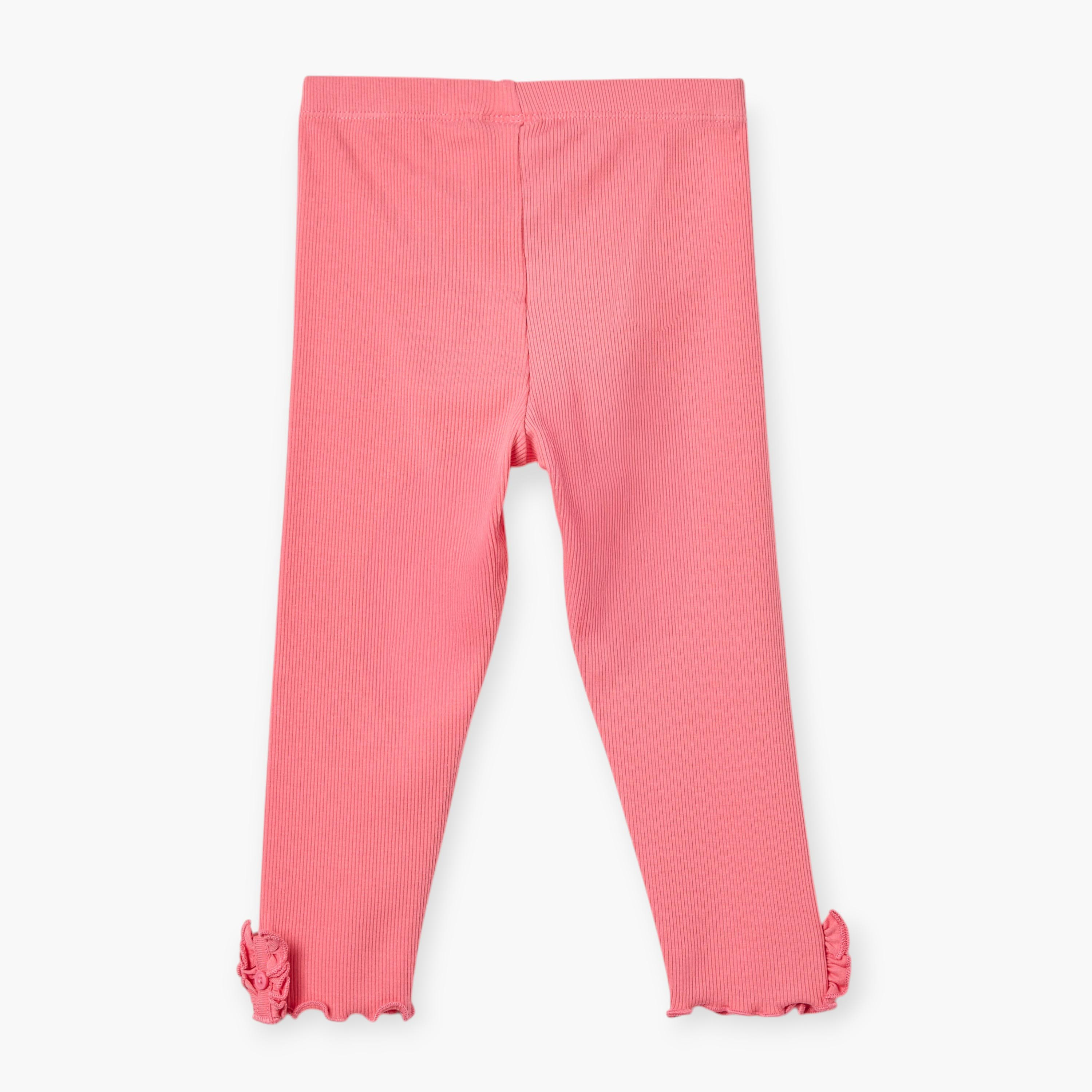 بنطلون ليقنز مضلع بخصر مطاطي من جونيورز-baby-girls-clothing-bottoms-leggings-image-2