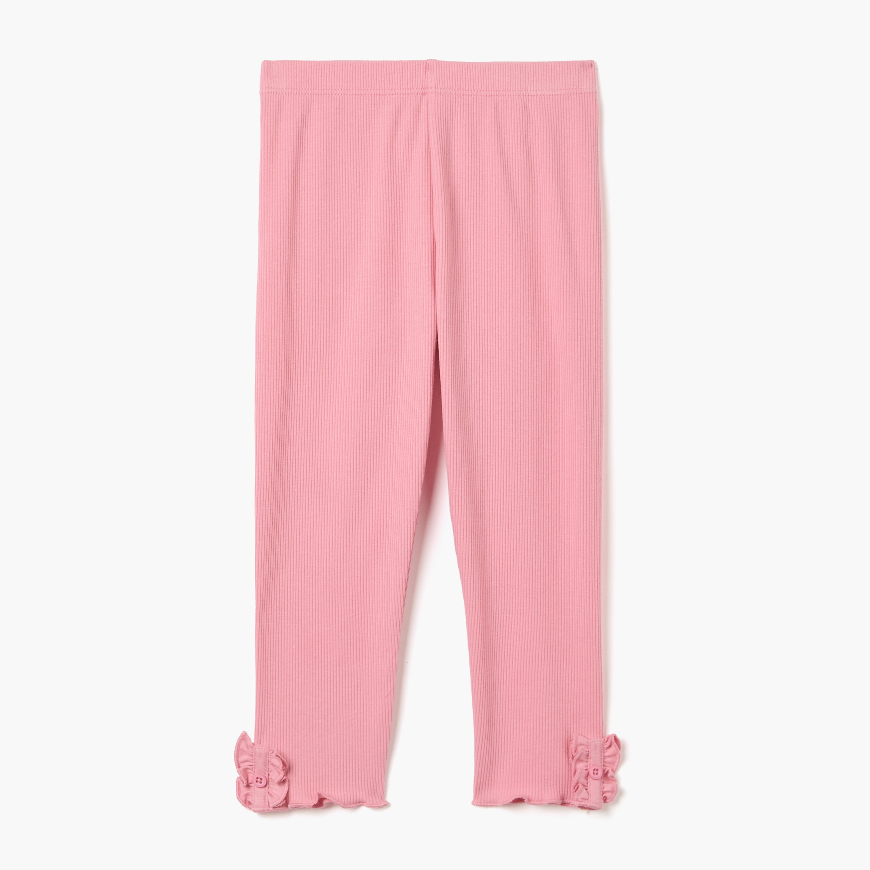 بنطلون ليقينز مضلع مع حافة خس من جونيورز-baby-girls-clothing-bottoms-leggings-image-1