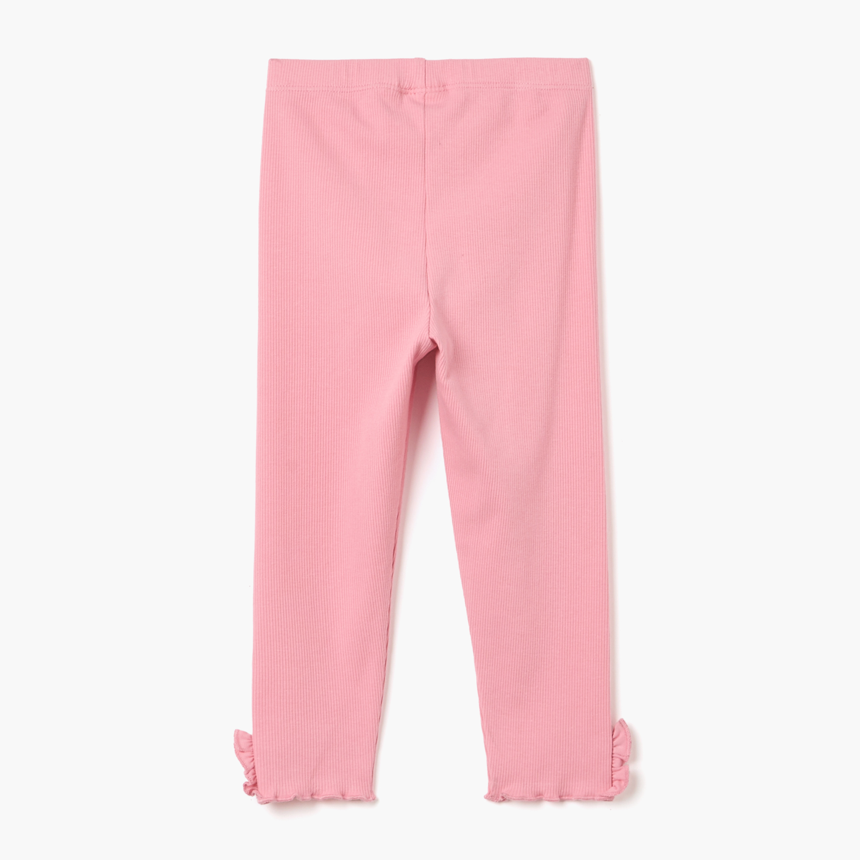 بنطلون ليقينز مضلع مع حافة خس من جونيورز-baby-girls-clothing-bottoms-leggings-image-2