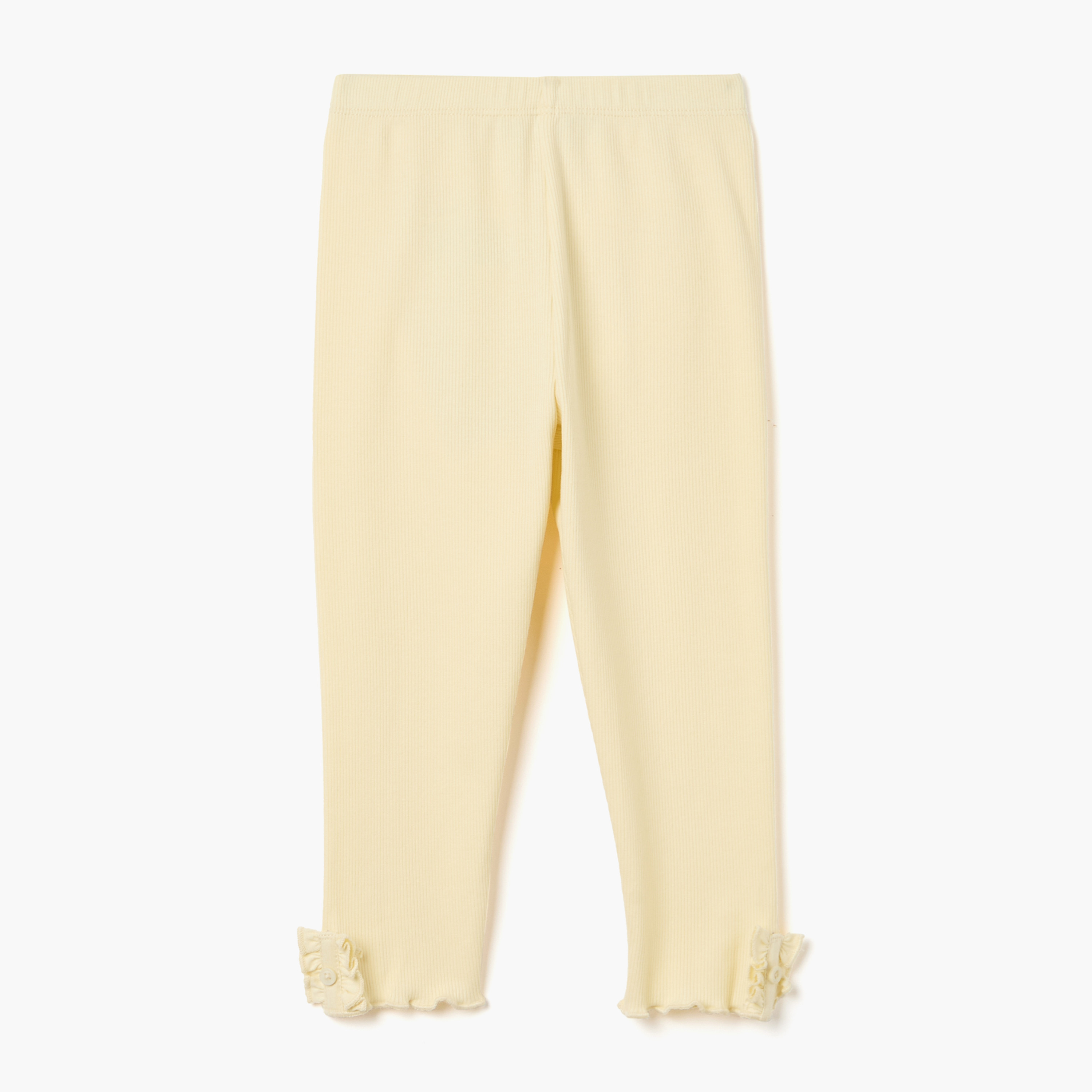 بنطلون ليقينز مضلع مع حافة من الخس من حافة خس-baby-girls-clothing-bottoms-leggings-image-1