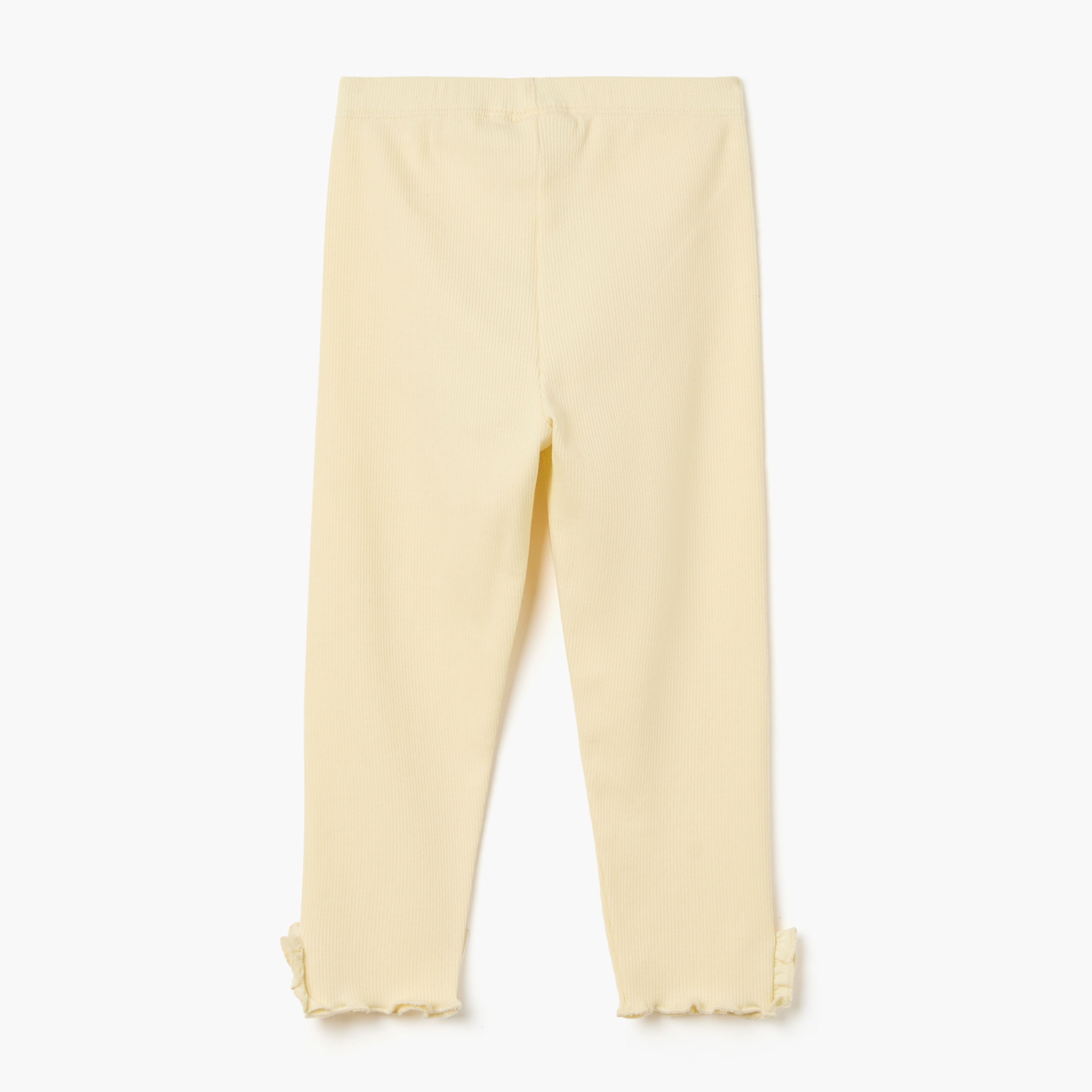 بنطلون ليقينز مضلع مع حافة من الخس من حافة خس-baby-girls-clothing-bottoms-leggings-image-2