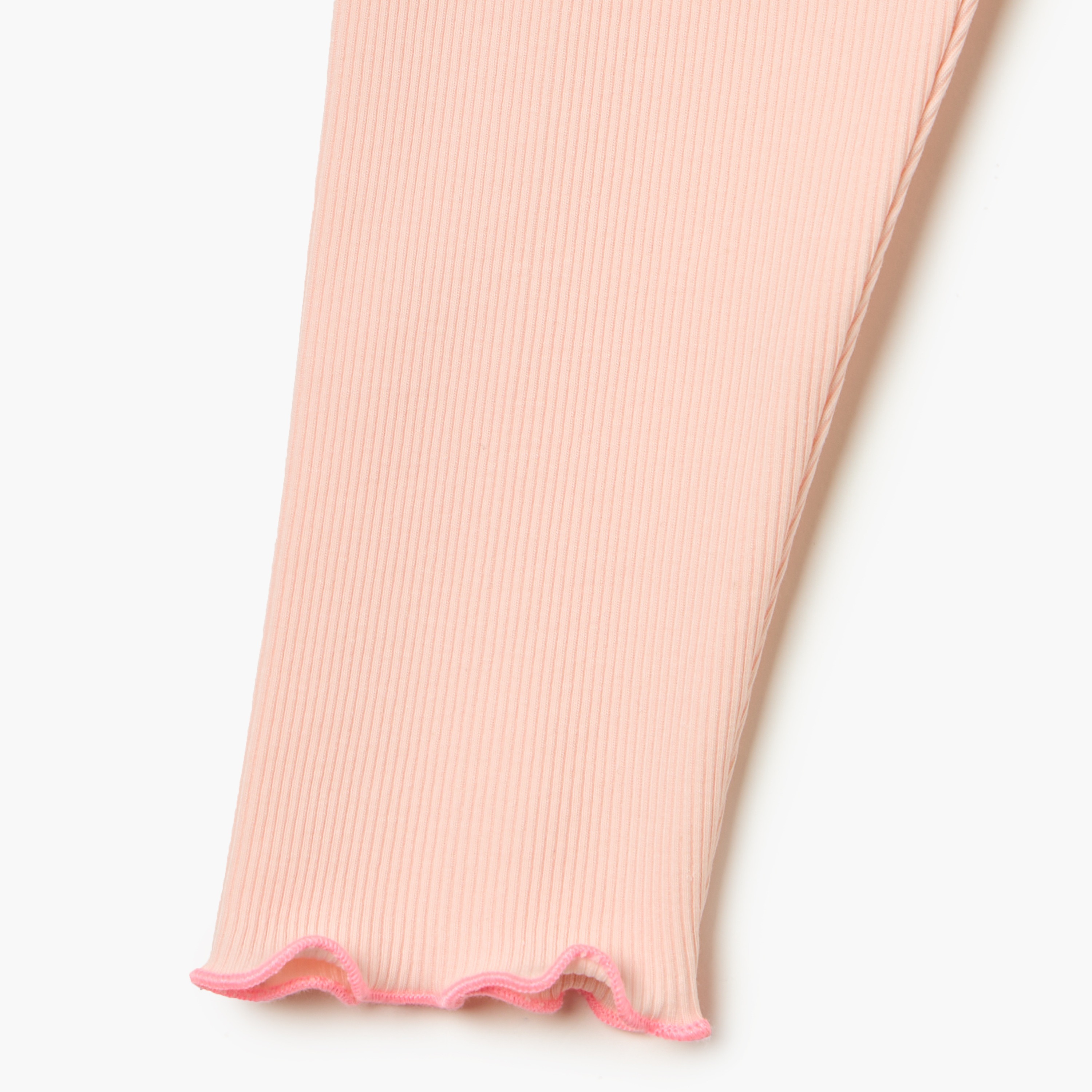 Juniors Ruffle Detail Leggings with Lettuce Hem and Elasticated Waistband-baby-girls-clothing-bottoms-leggings-image-4