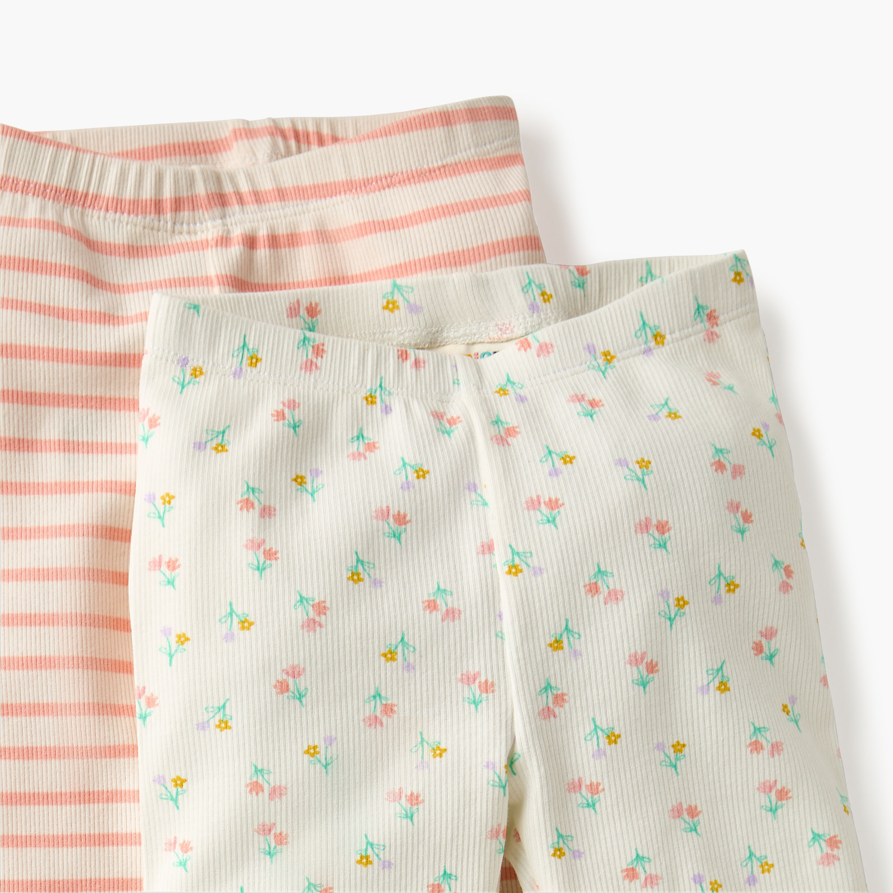 Juniors Printed Leggings with Elasticated Waistband - Set of 2-baby-girls-clothing-bottoms-leggings-image-4
