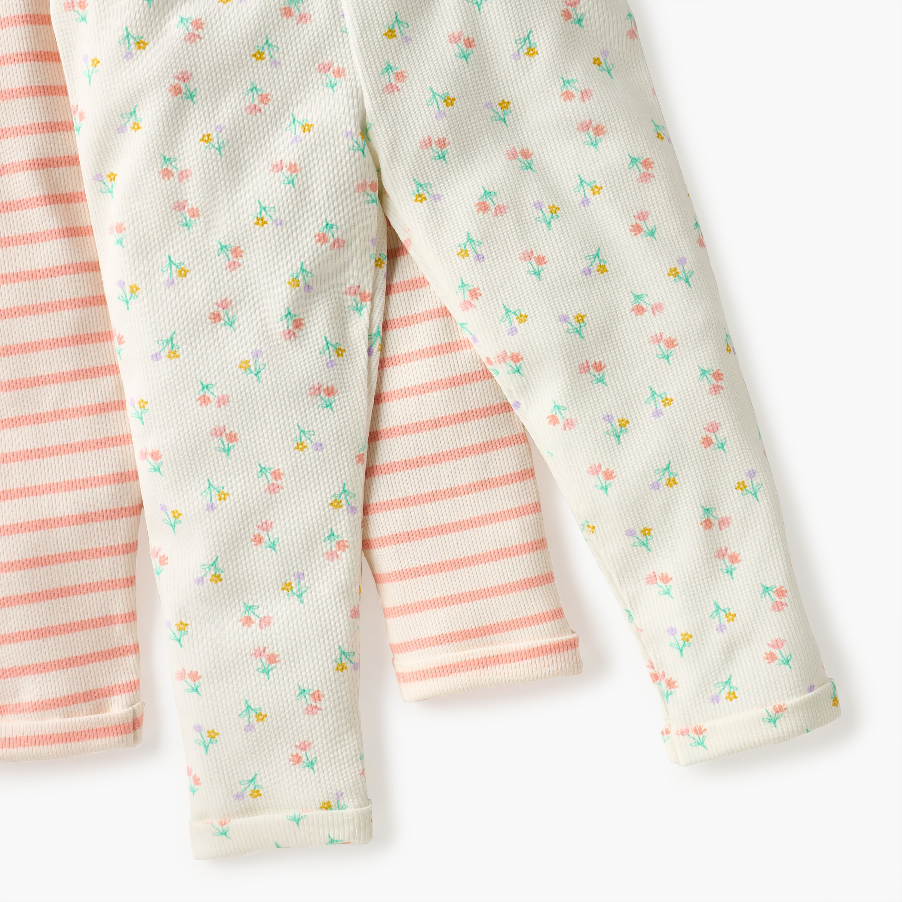 Juniors Printed Leggings with Elasticated Waistband - Set of 2-baby-girls-clothing-bottoms-leggings-image-5