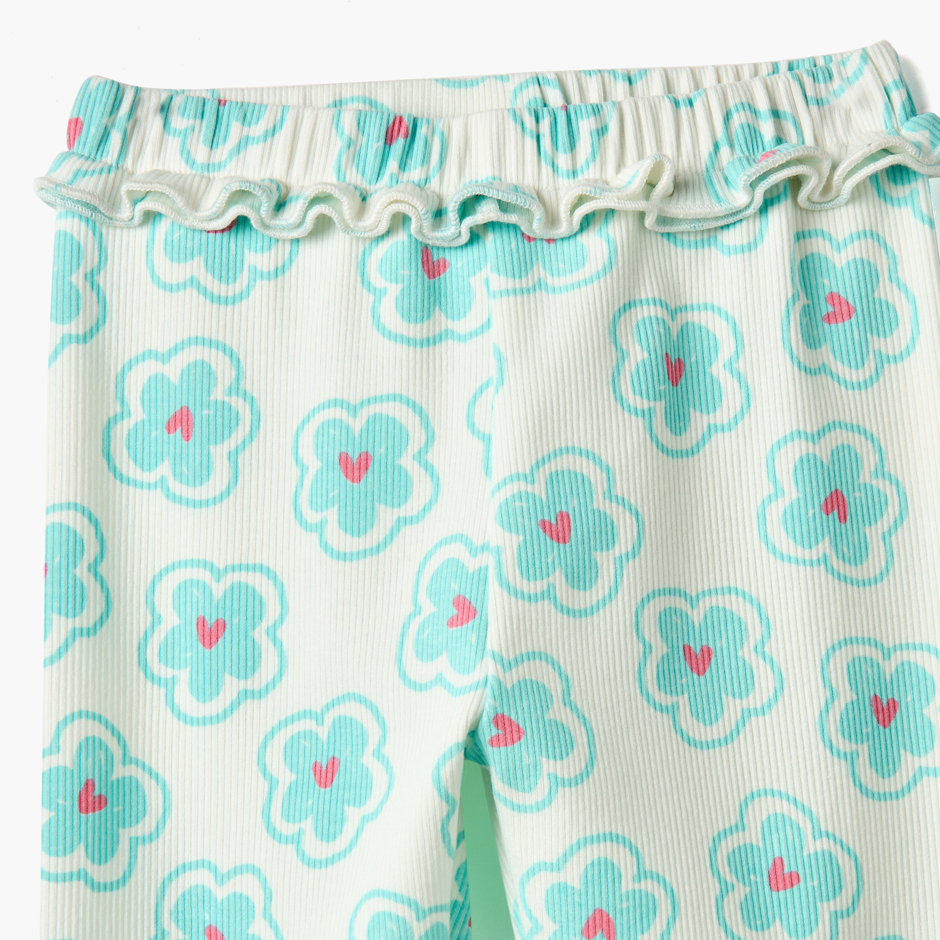 Juniors All-Over Floral Print Leggings with Lettuce Trim-baby-girls-clothing-bottoms-leggings-image-3