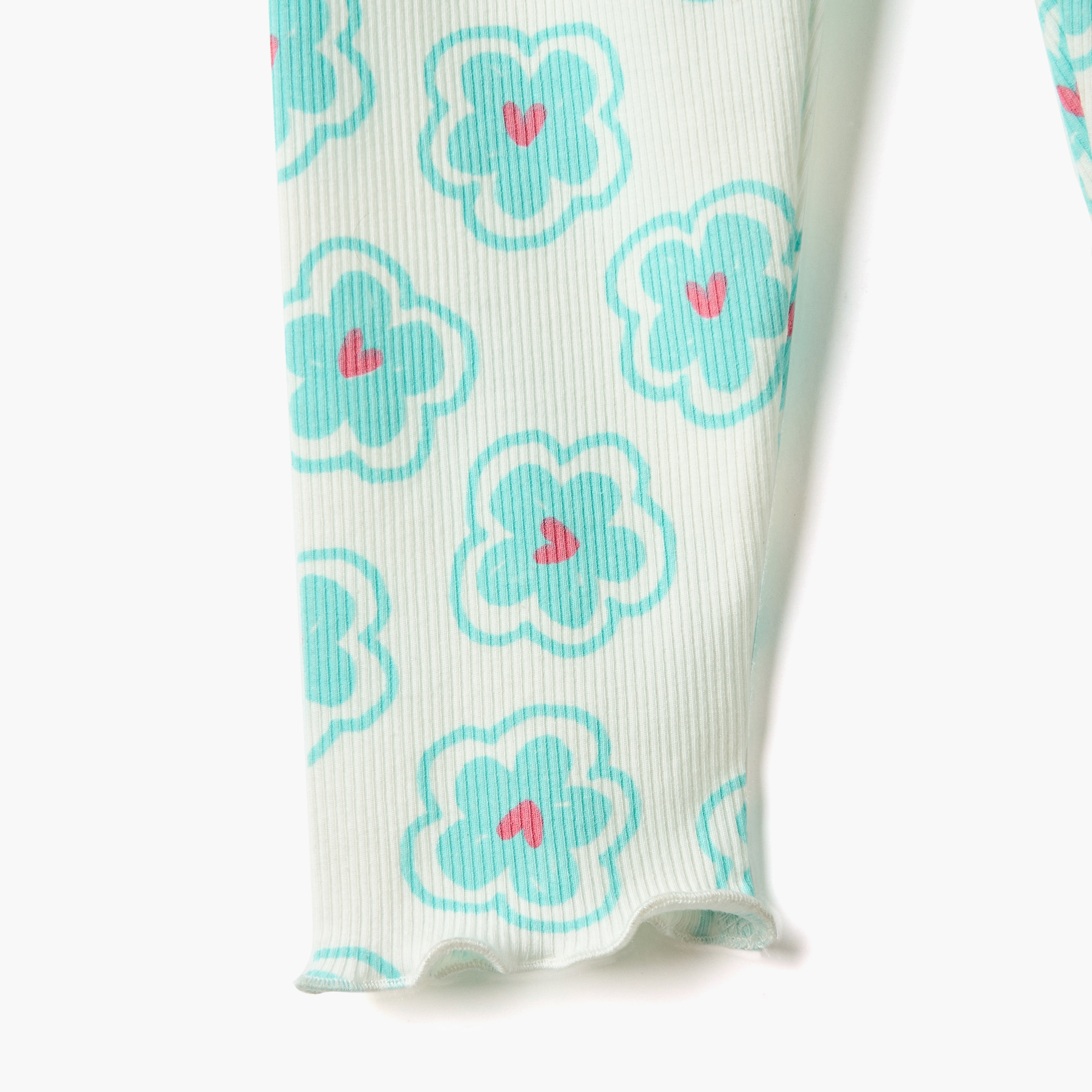 Juniors All-Over Floral Print Leggings with Lettuce Trim-baby-girls-clothing-bottoms-leggings-image-4