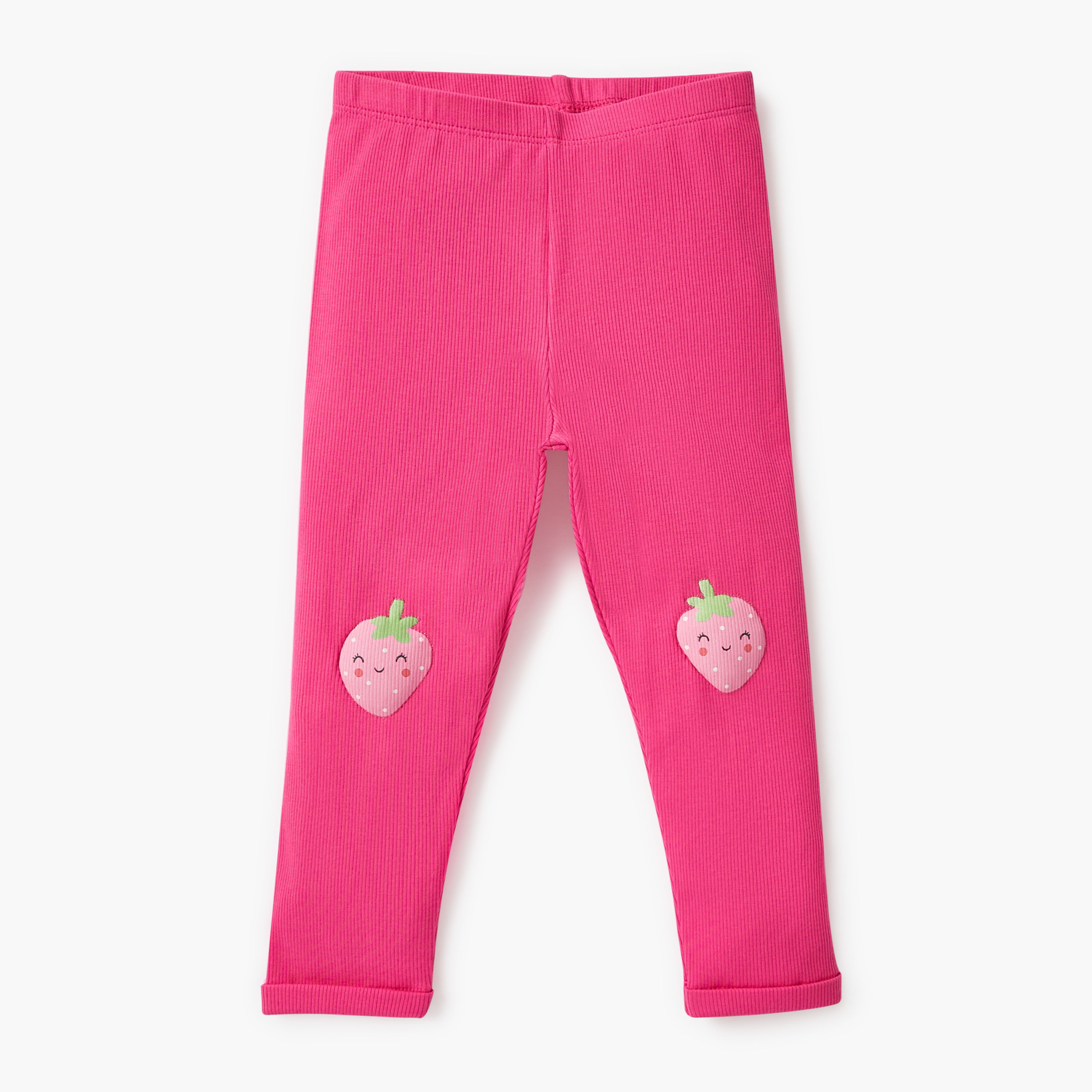 Juniors Printed Leggings with Elasticated Waistband - Set of 2-baby-girls-clothing-bottoms-leggings-image-2