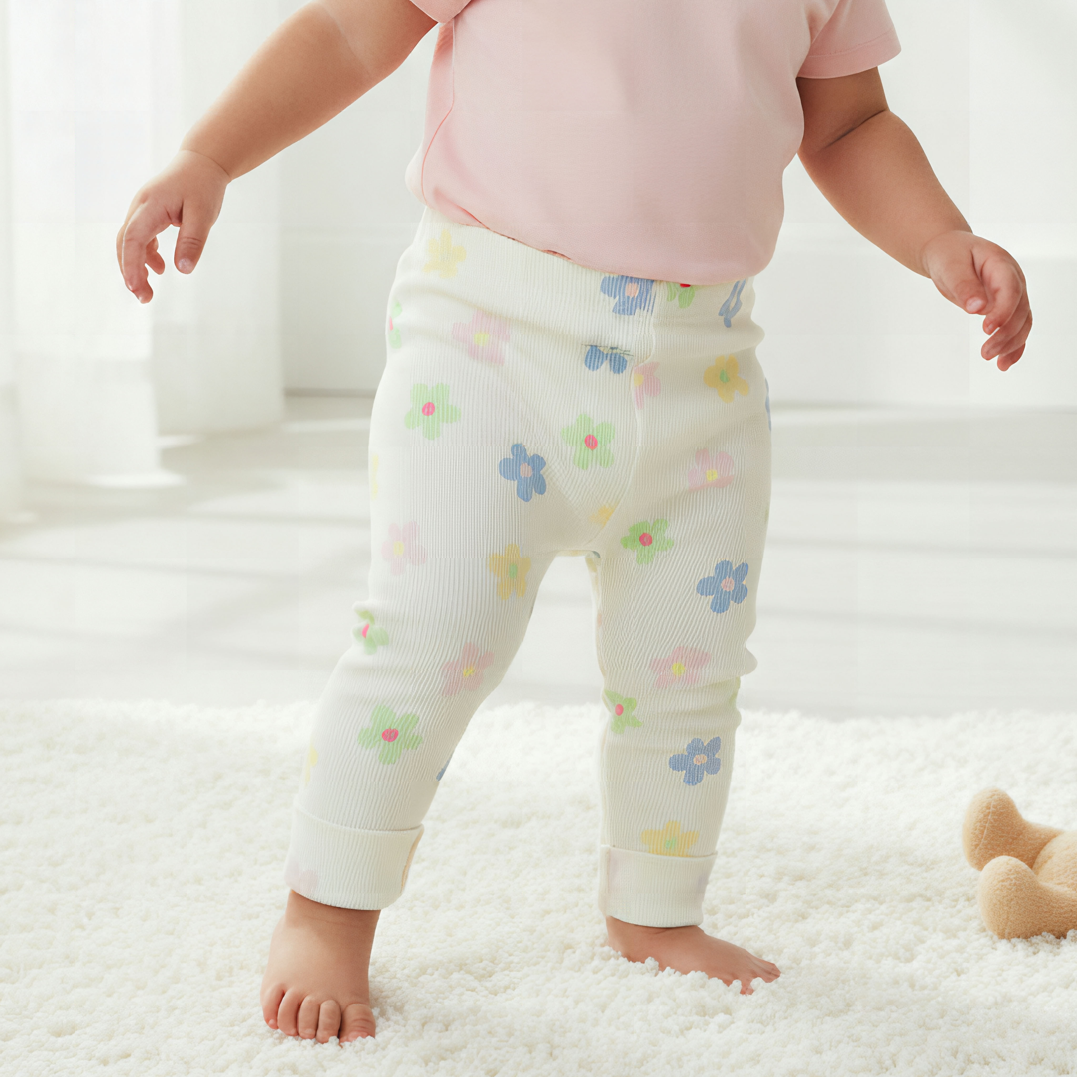 Juniors Assorted Leggings with Elasticated Waistband - Set of 3-baby-girls-clothing-bottoms-leggings-image-2