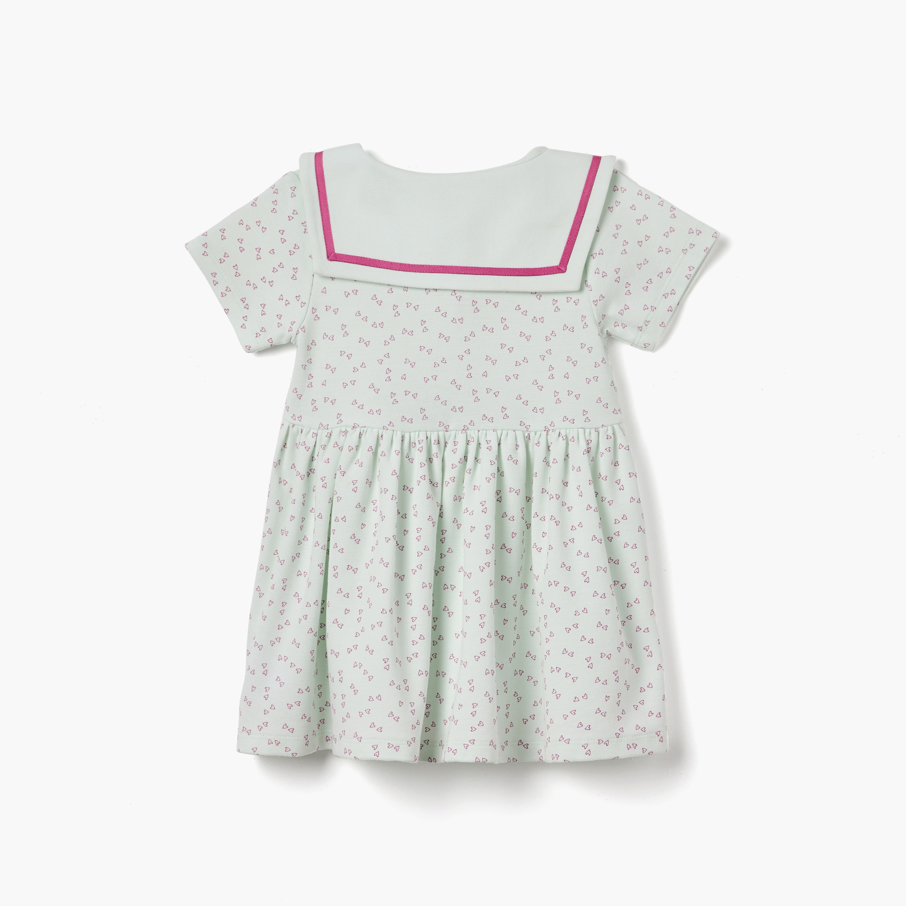 فستان بولو بأكمام قصيرة وطبعات قلب من جونيورز-baby-girls-clothing-dressesandjumpsuits-image-2