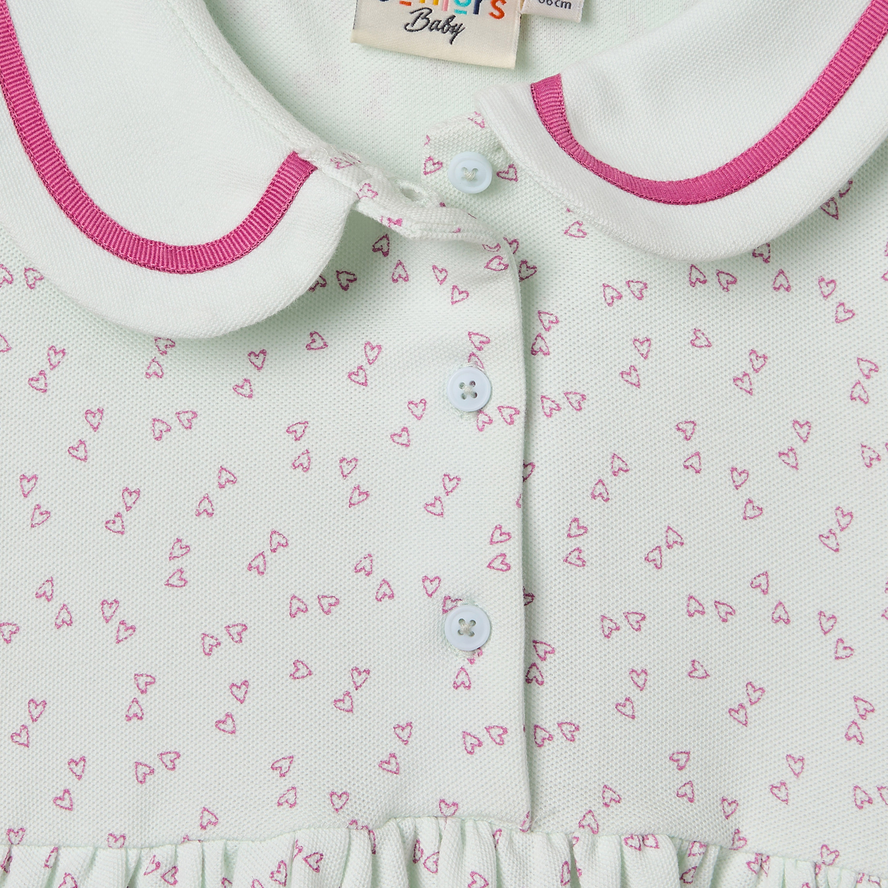 فستان بولو بأكمام قصيرة وطبعات قلب من جونيورز-baby-girls-clothing-dressesandjumpsuits-image-4