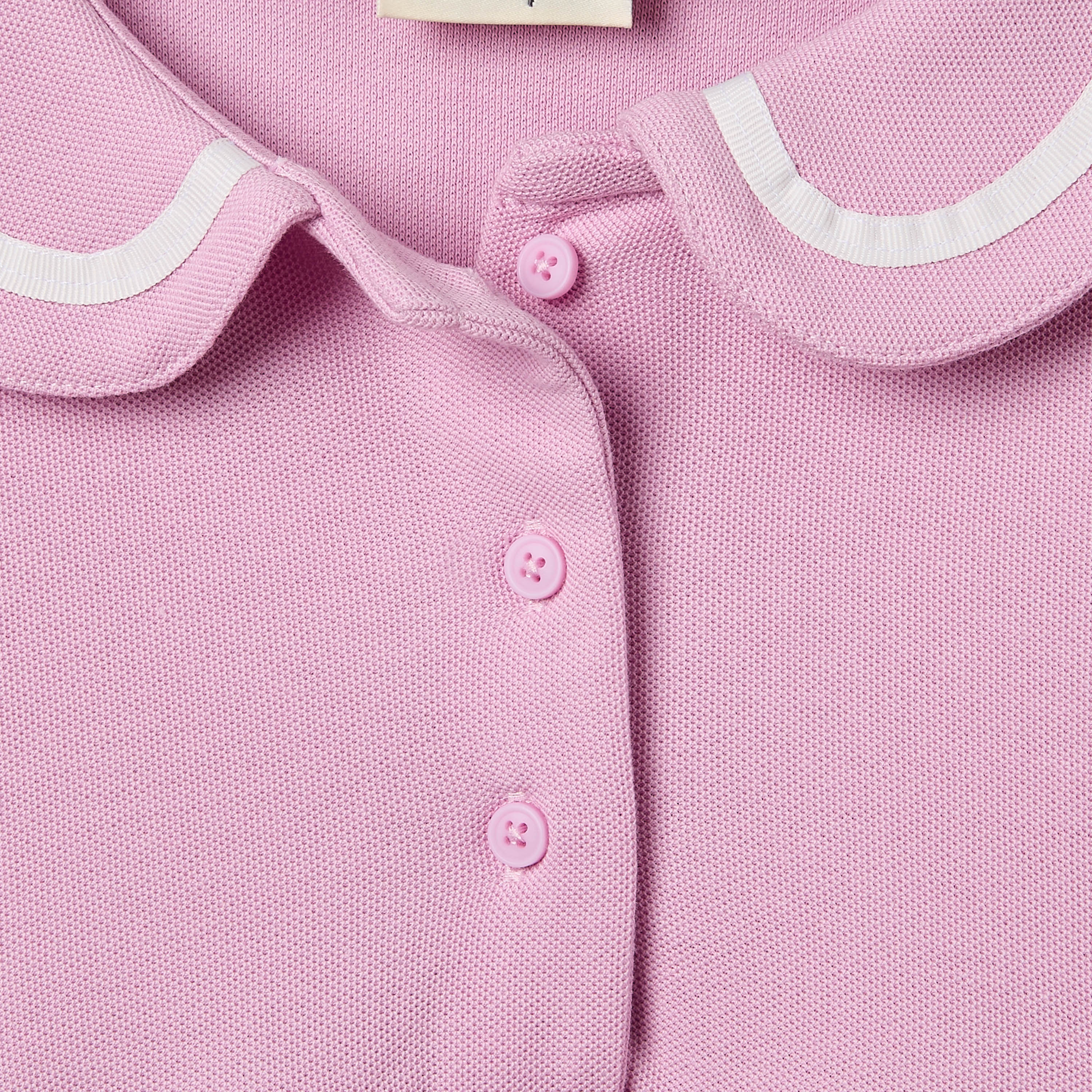 فستان بولو مخطط بأكمام قصيرة وأزرار إغلاق من جونيورز-baby-girls-clothing-dressesandjumpsuits-image-4