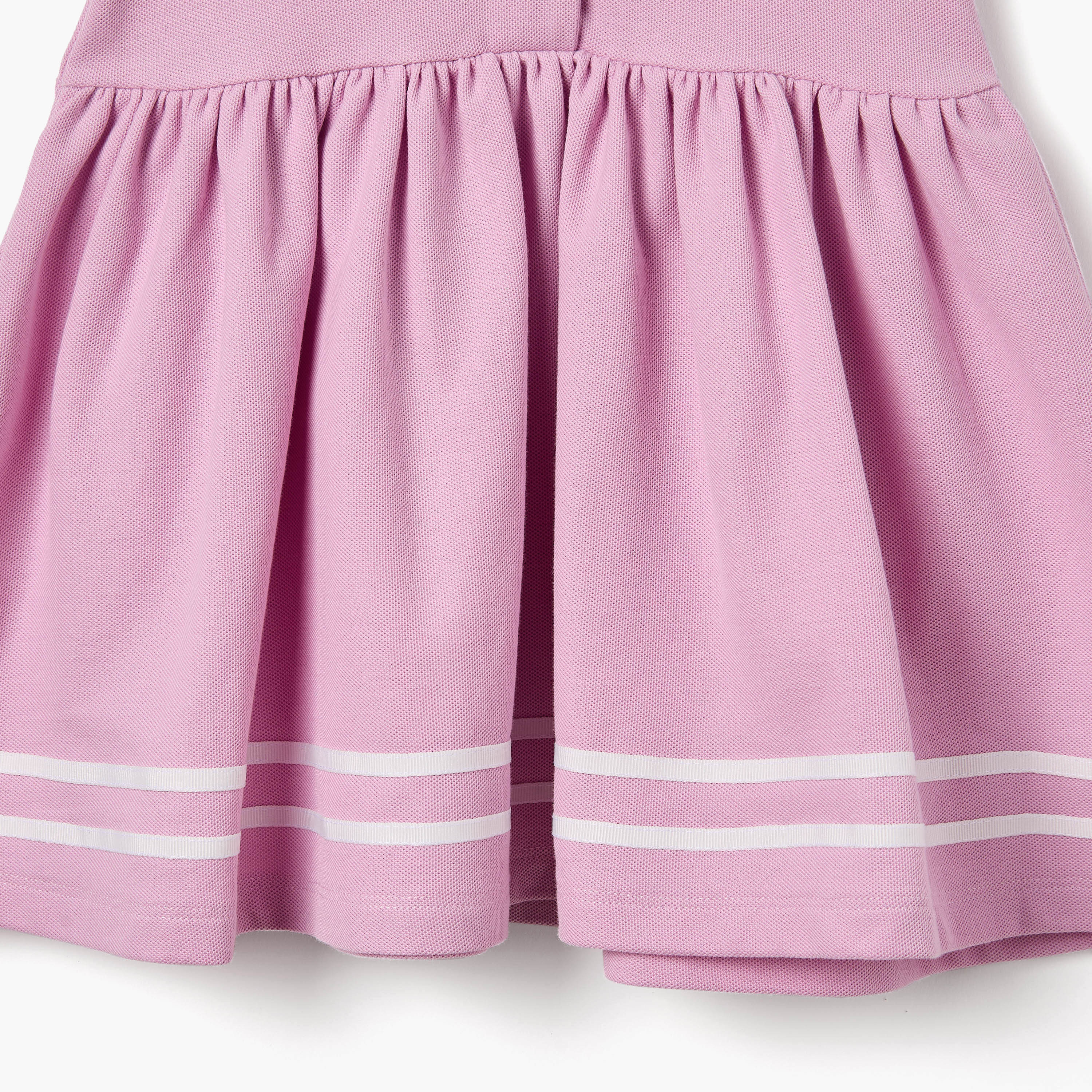 فستان بولو مخطط بأكمام قصيرة وأزرار إغلاق من جونيورز-baby-girls-clothing-dressesandjumpsuits-image-5