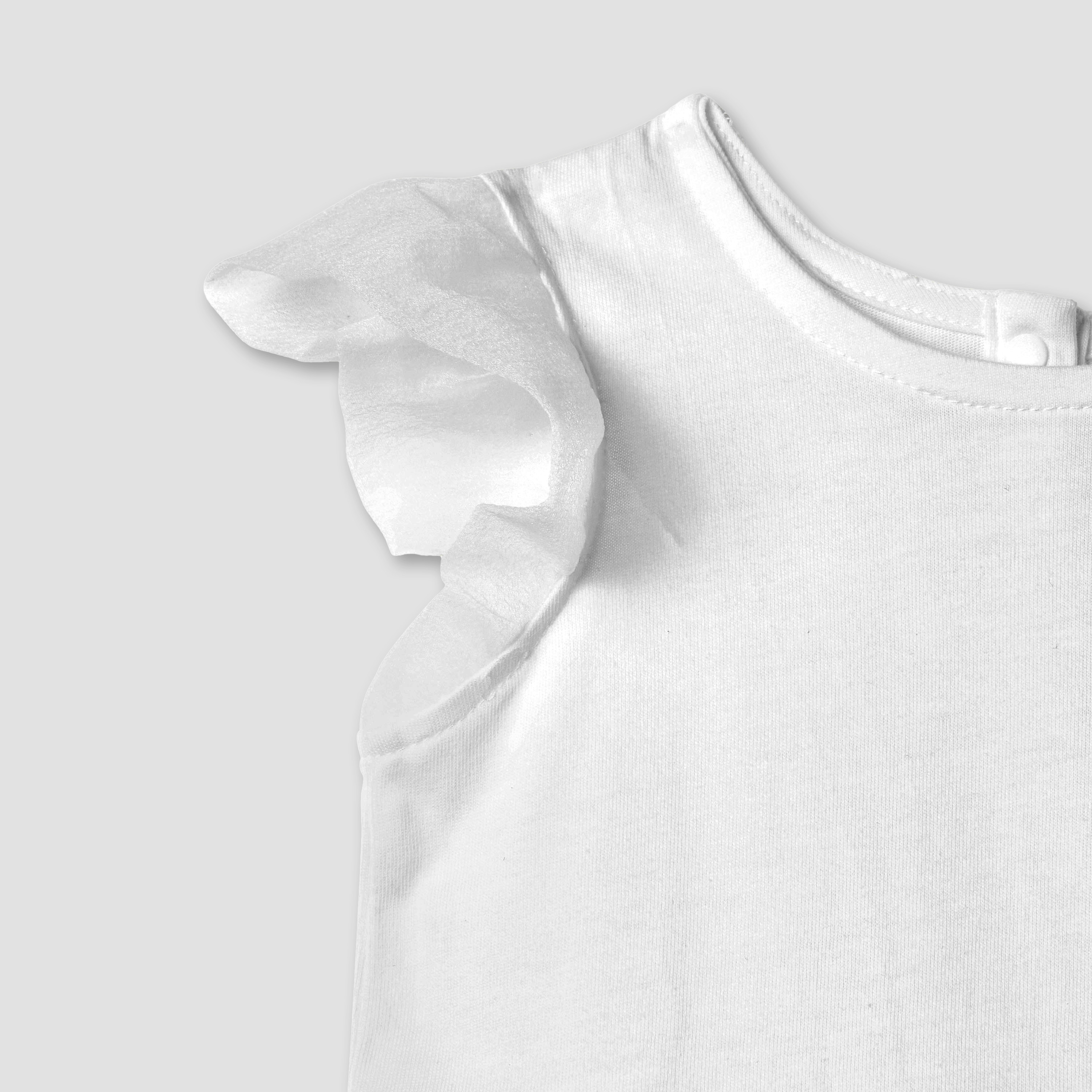 Juniors Solid Round Neck Dress with Short Sleeves and Ruffle Detail-baby-girls-clothing-dressesandjumpsuits-image-3