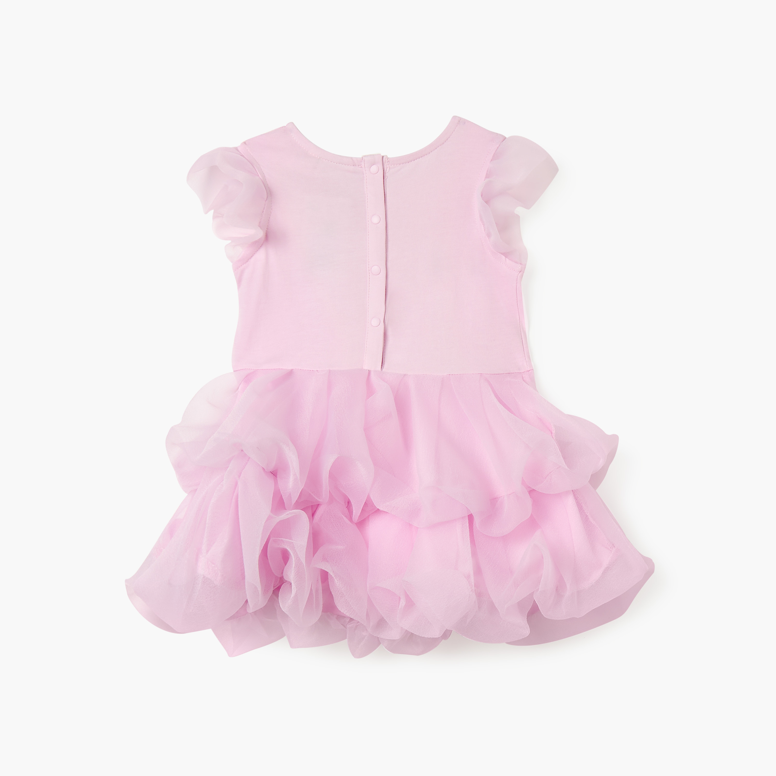 Juniors Solid Sleeveless Dress with Ruffle Detail-baby-girls-clothing-dressesandjumpsuits-image-2